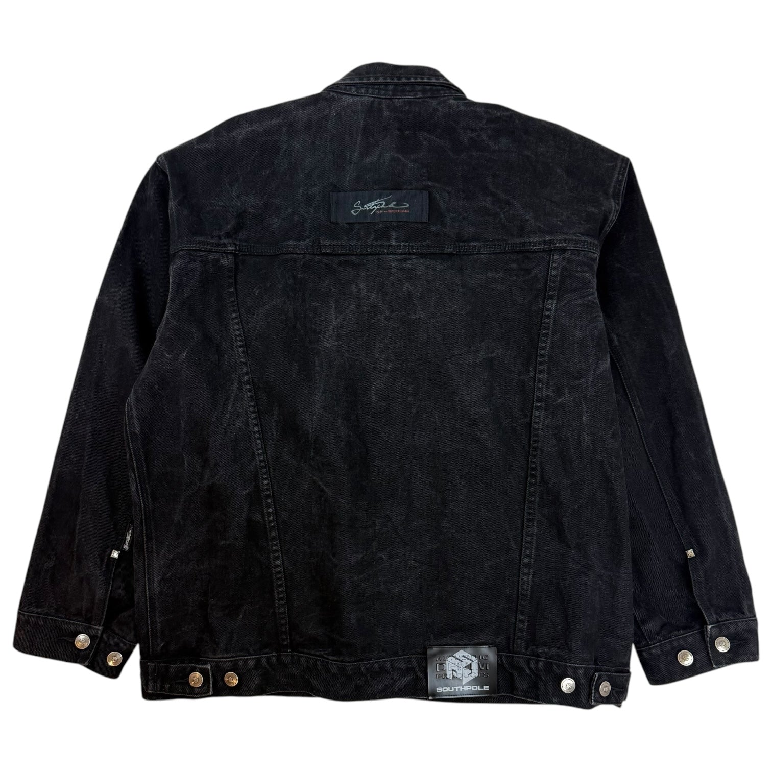 Vintage Y2K South Pole Denim Jacket Black