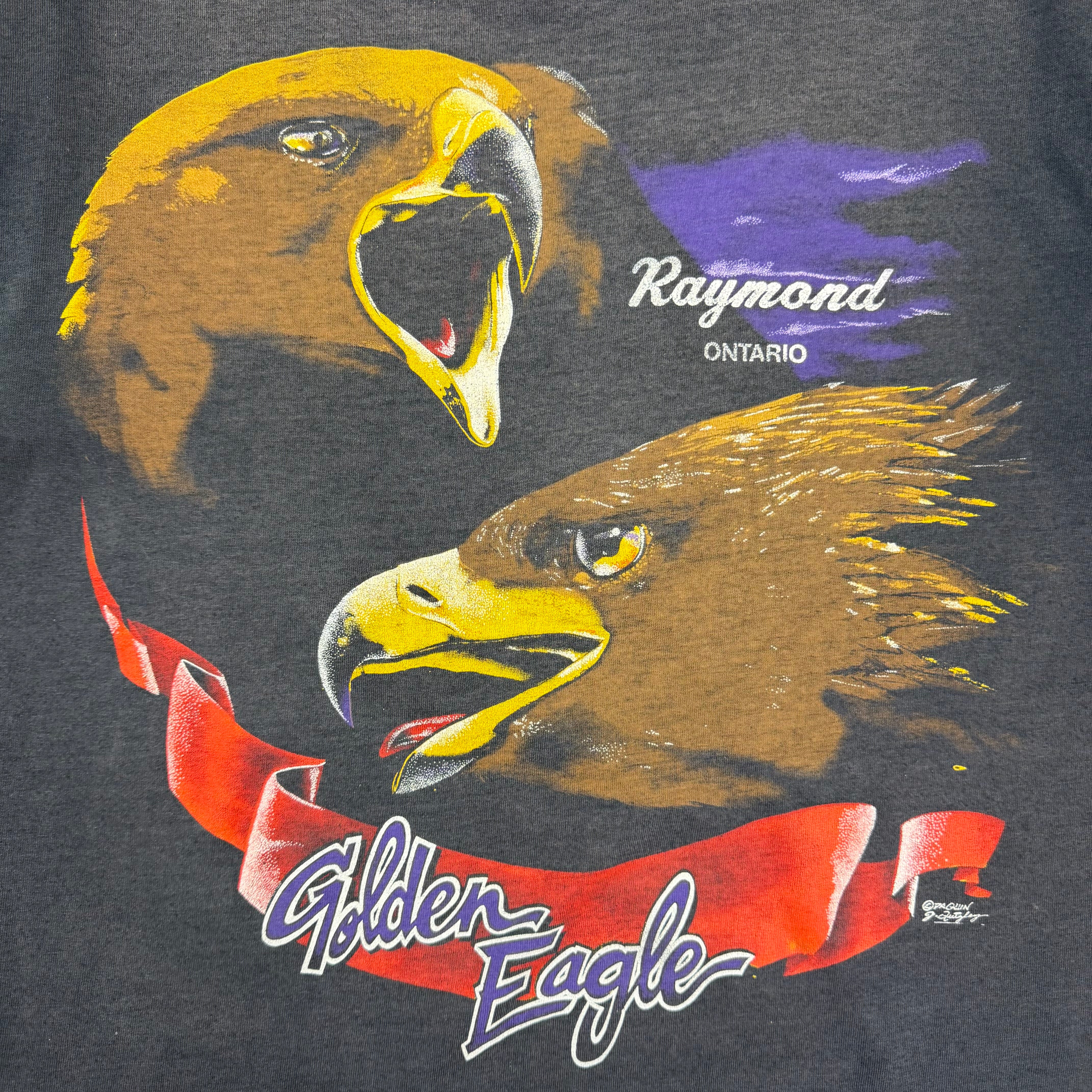 Vintage Golden Eagle Raymond Ontario Tee Faded Black