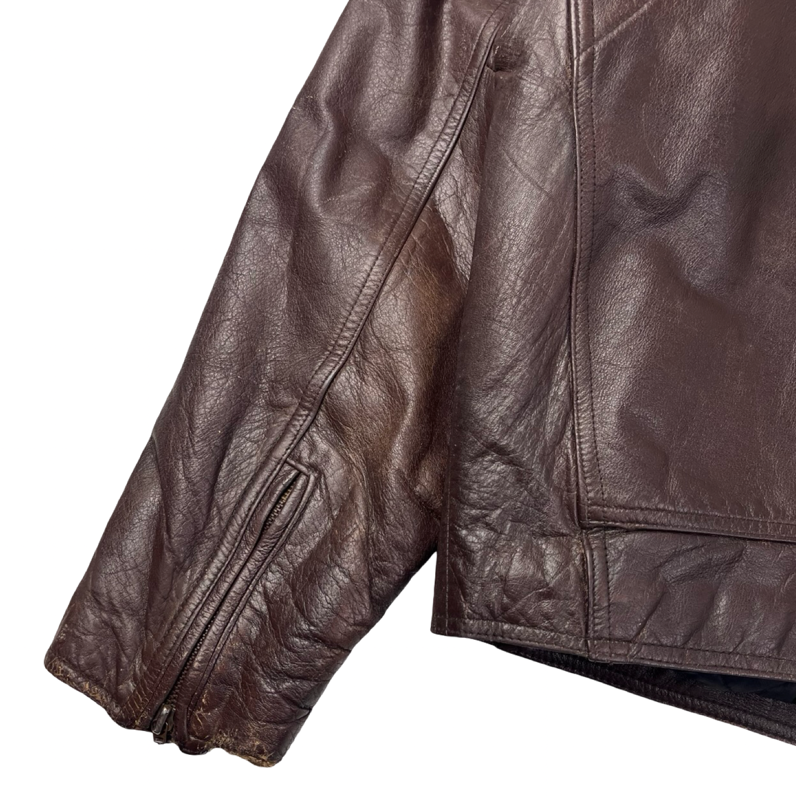 Vintage Danier Sport Leather Jacket Aged Brown
