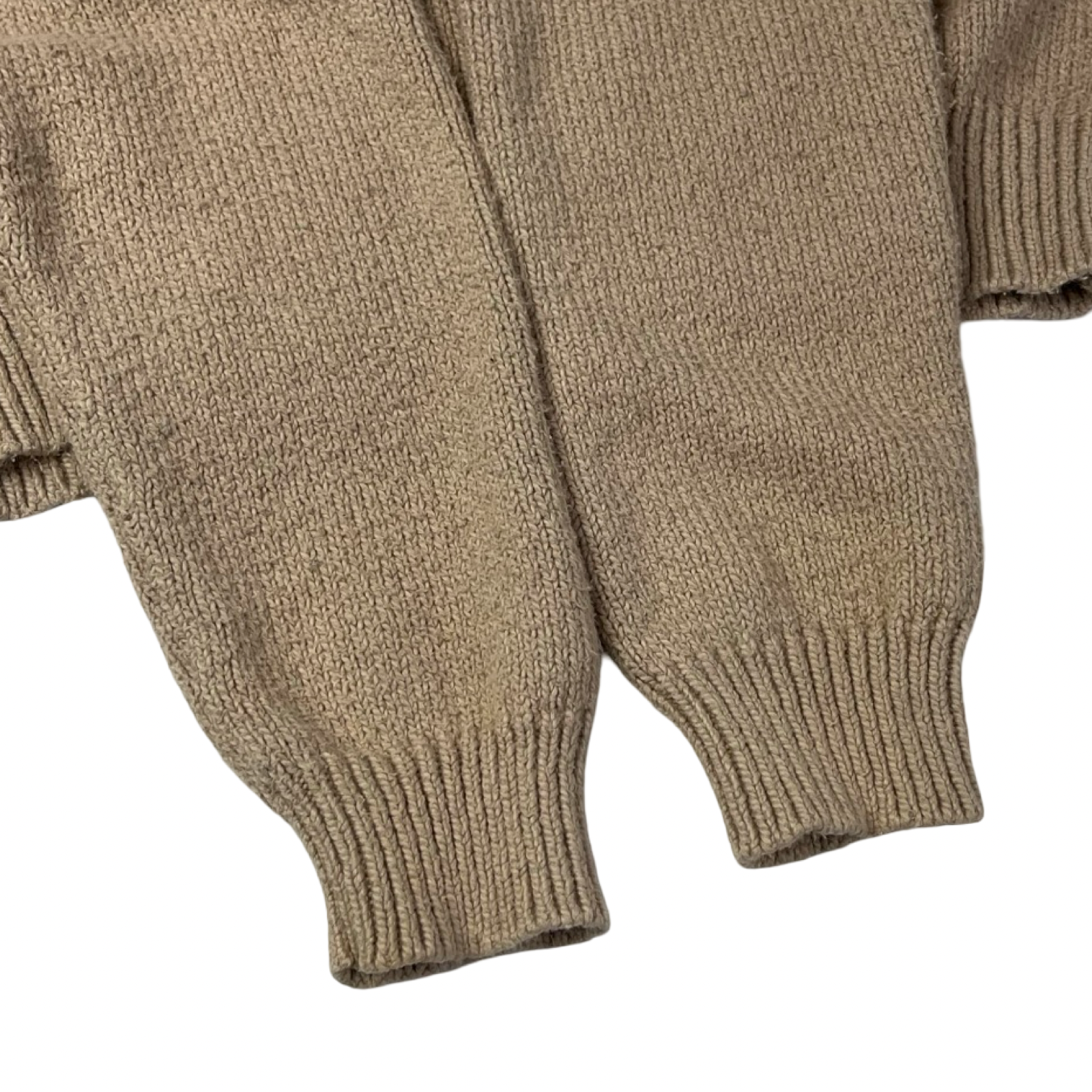 Vintage Polo Ralph Lauren Knit Quarter Zip Sweater Brown/Cream