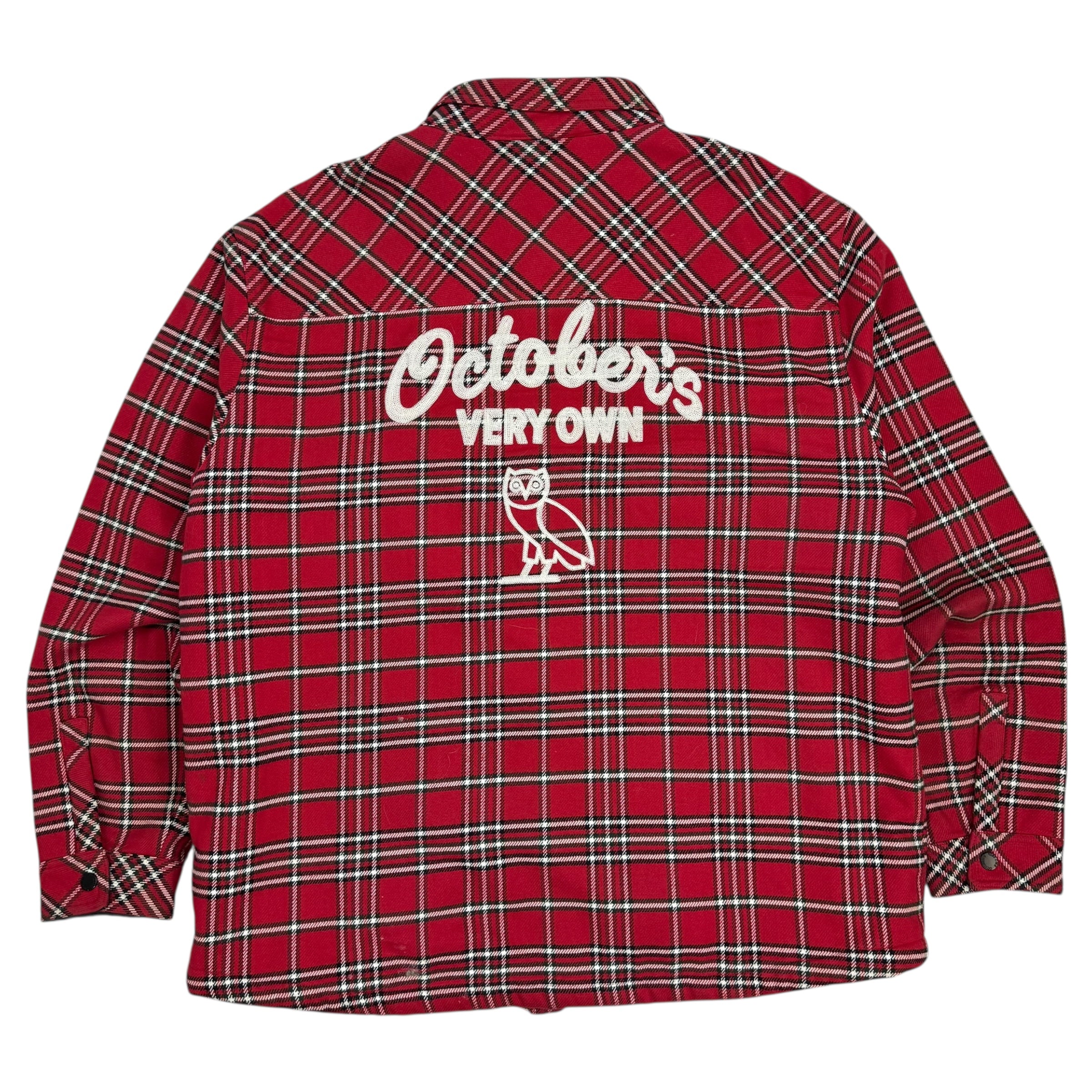 Octobers Very Own Sherpa Lined Flannel Jacket Red