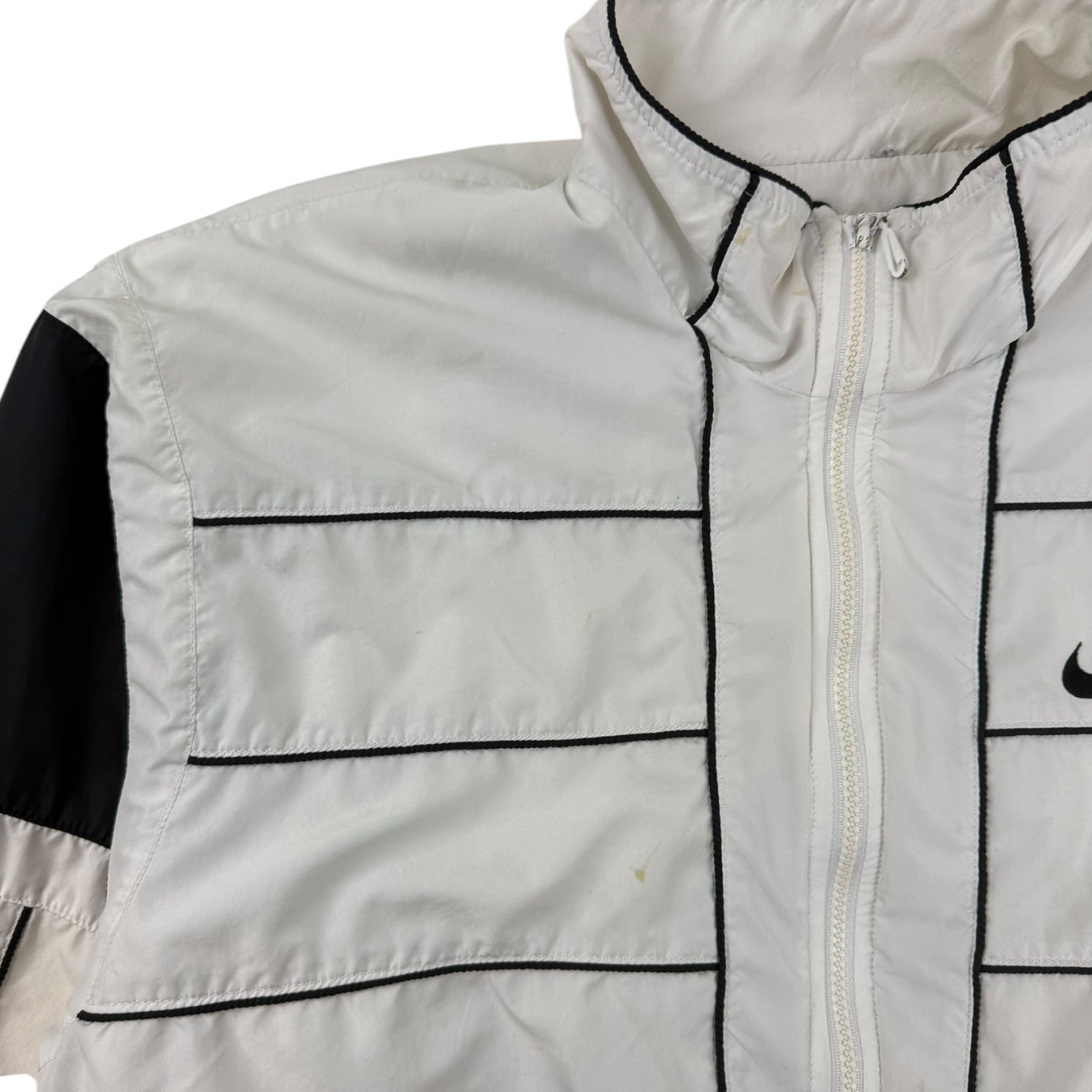 Vintage Nike Striped Windbreaker White/Black