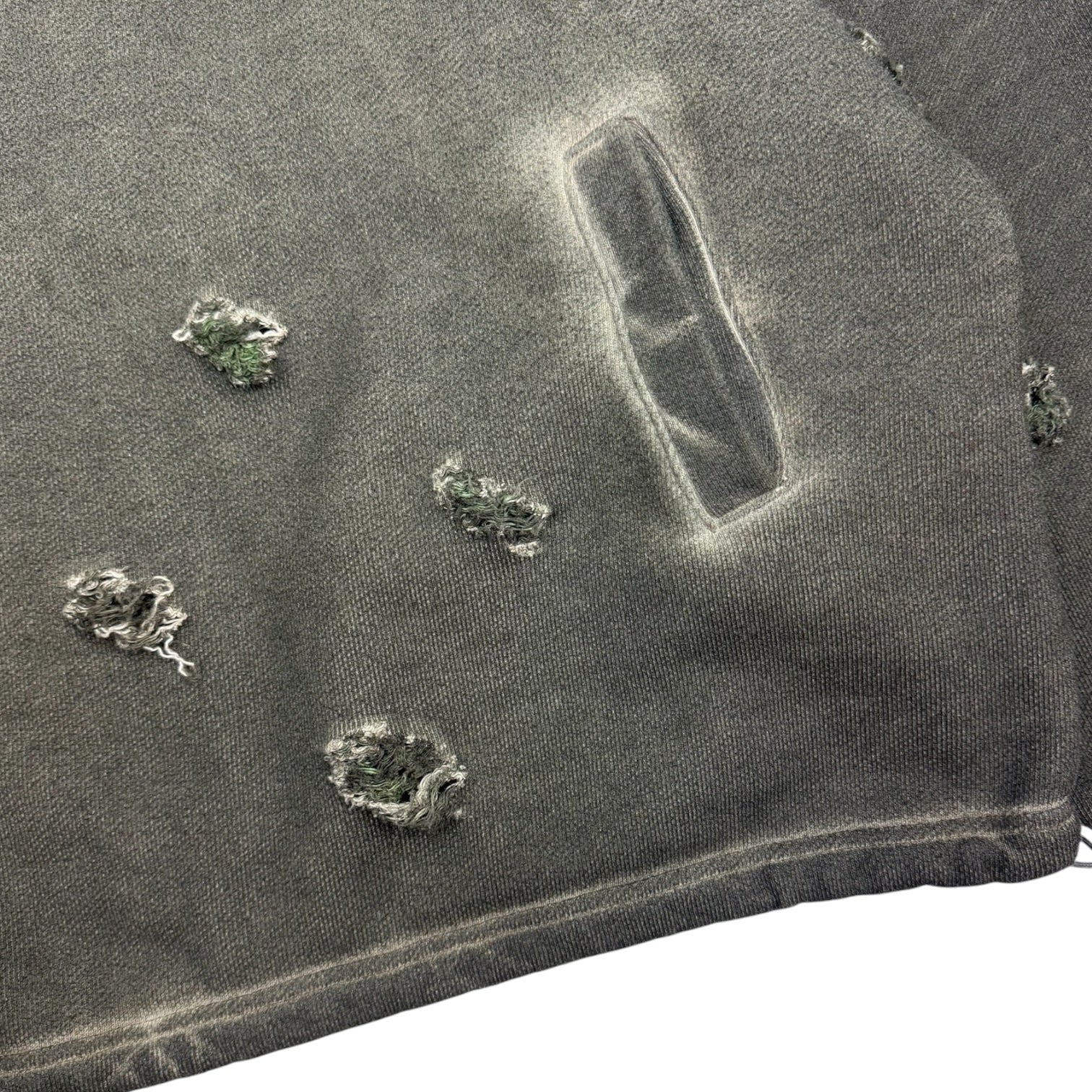 Thug Club War Victim Distressed Crewneck Khaki