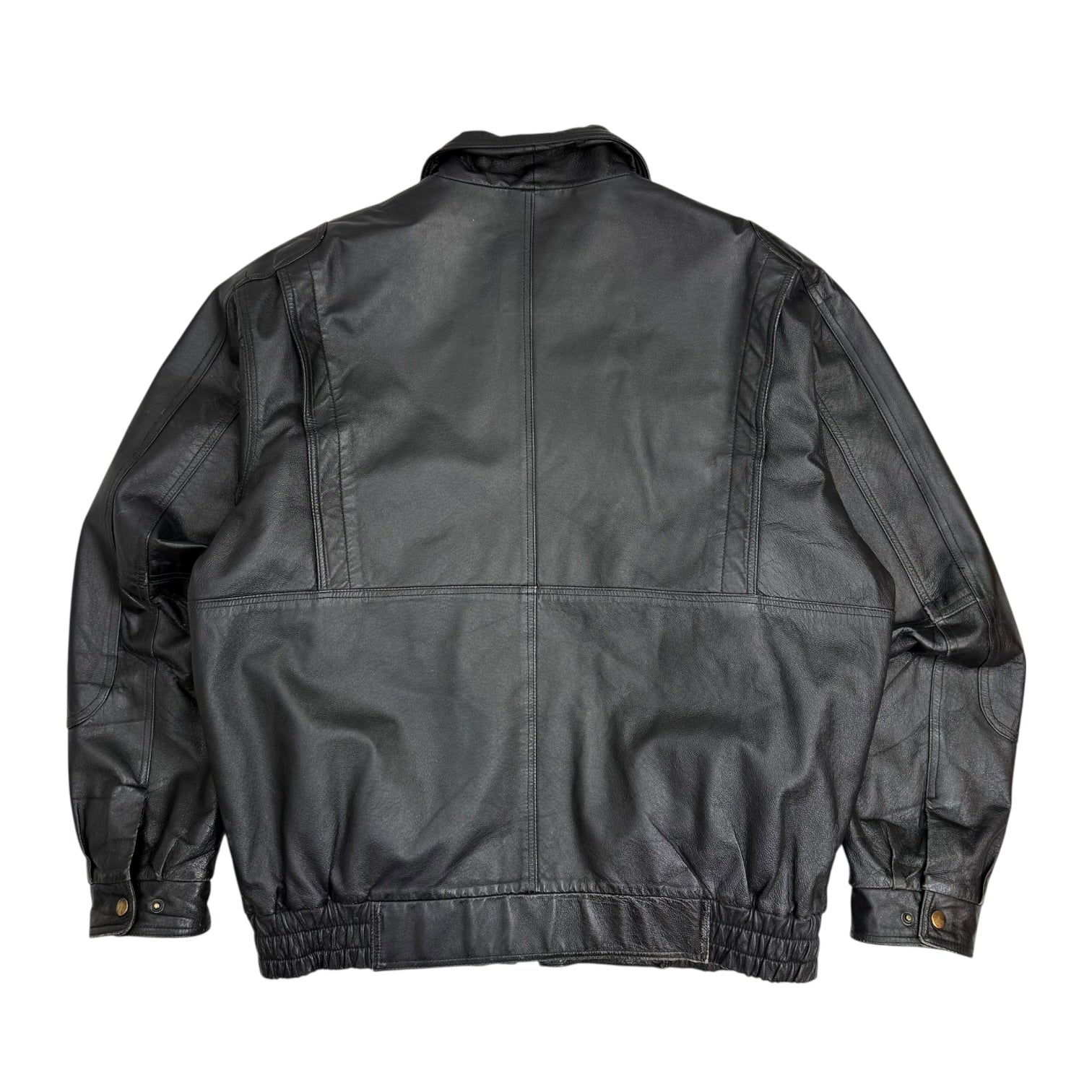 Vintage Protocol Leather Jacket Black