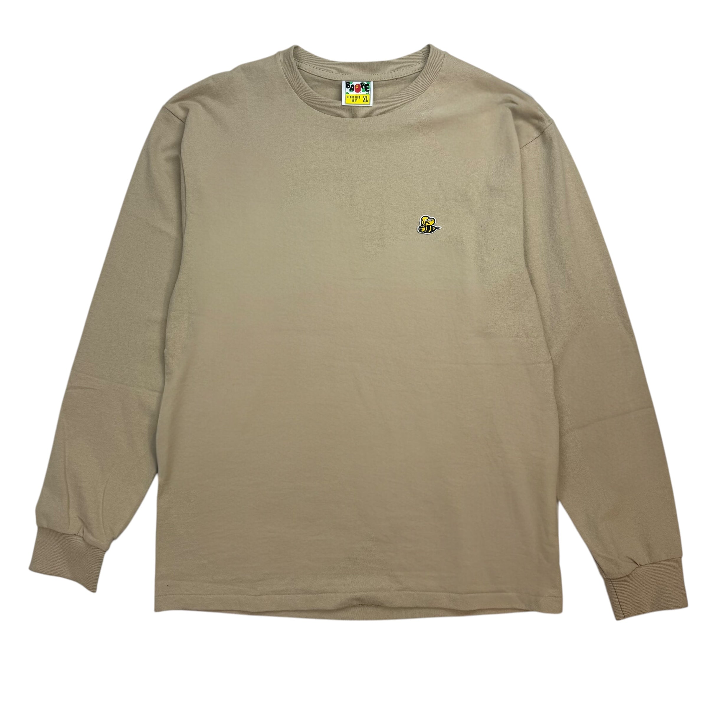 Bape Bee One Point L/S Tee Tan