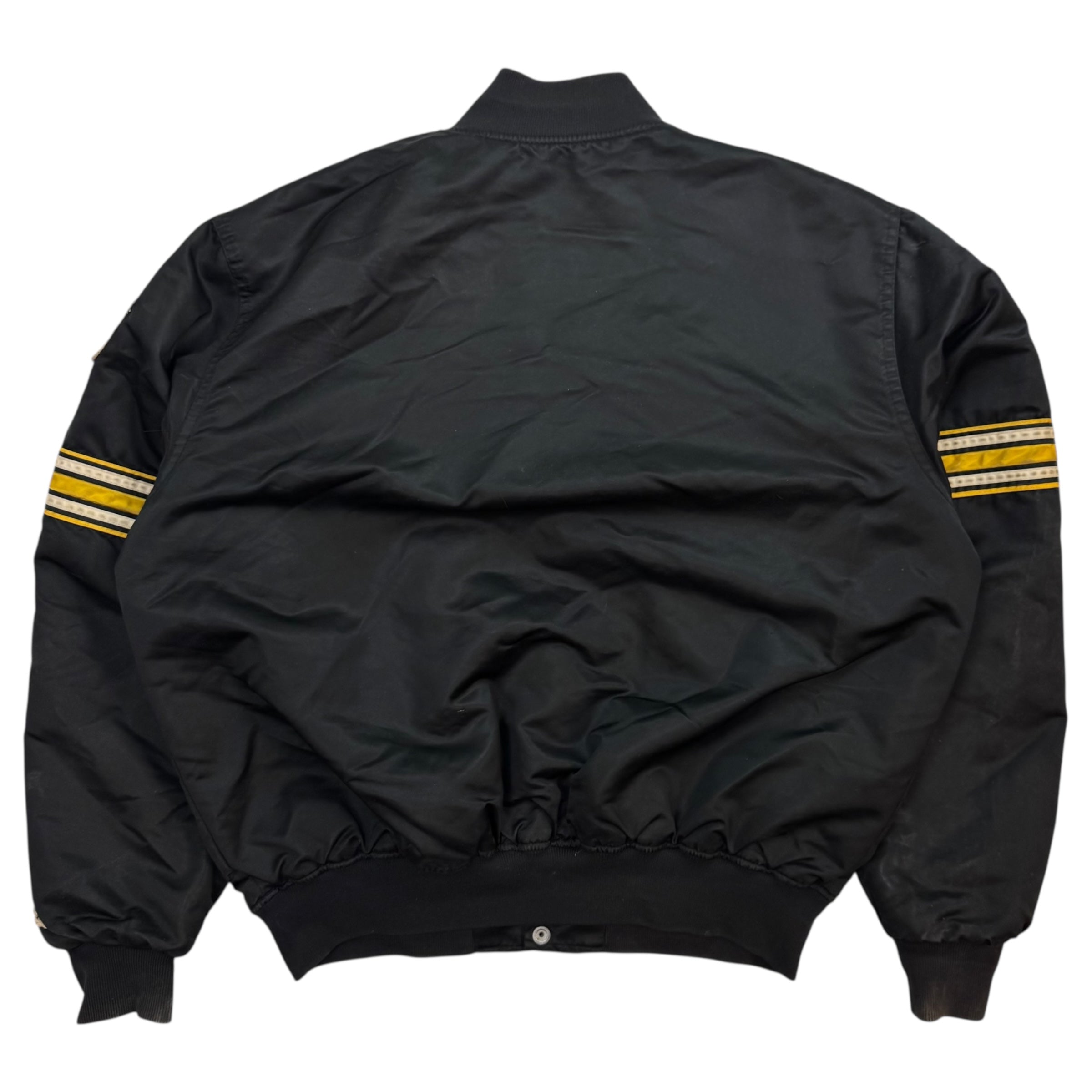 Vintage Pittsburgh Steelers Nylon Bomber Jacket Black