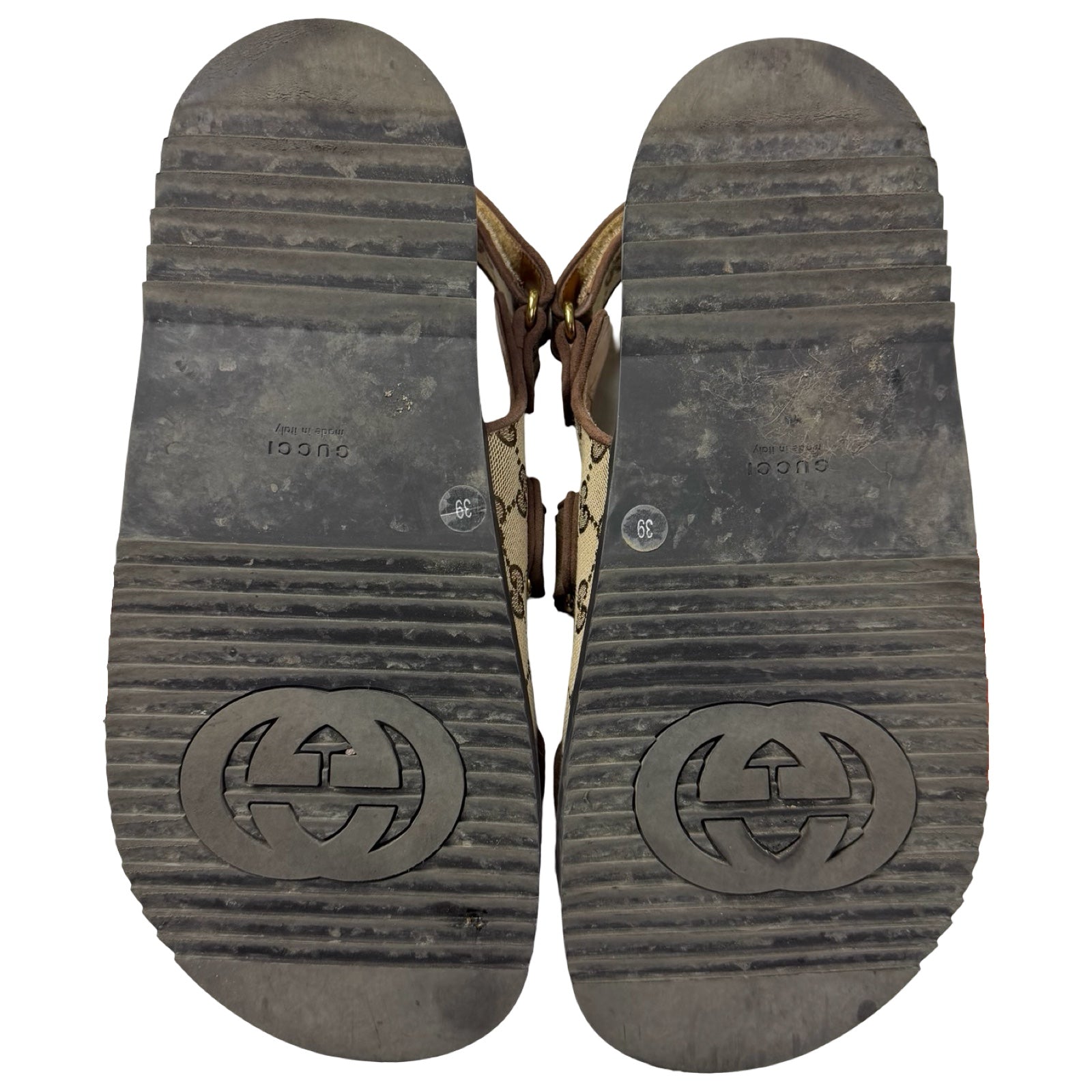 (W) Gucci Double G Sandal Beige (Used)