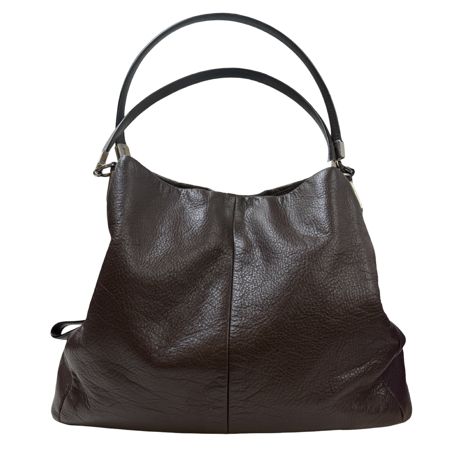 Vintage Coach Three Pocket Leather Handbag Brown