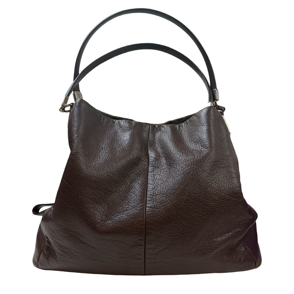 Vintage Coach Three Pocket Leather Handbag Brown