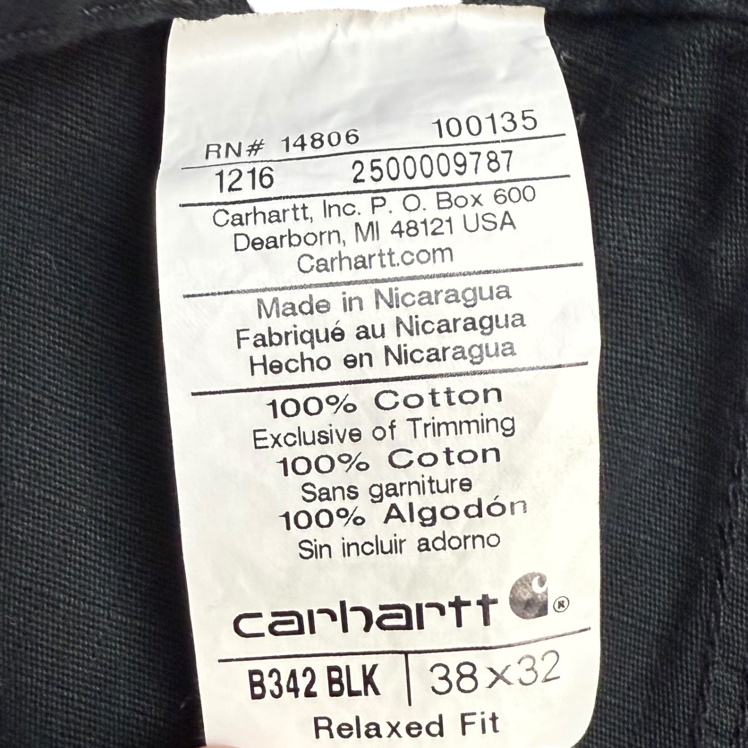 Vintage Carhartt Work Pants Black