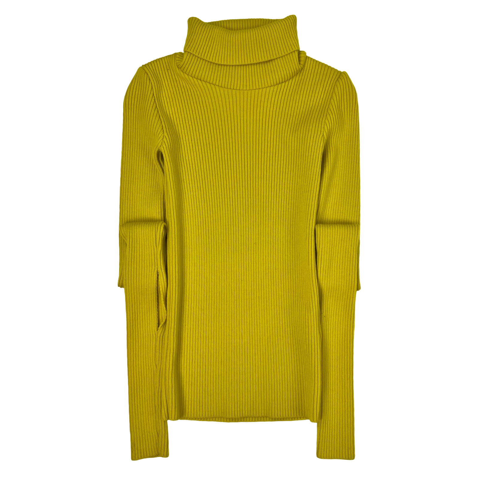 (W) Jacquemus Ribbed Wool Turtleneck Sweater Yellow