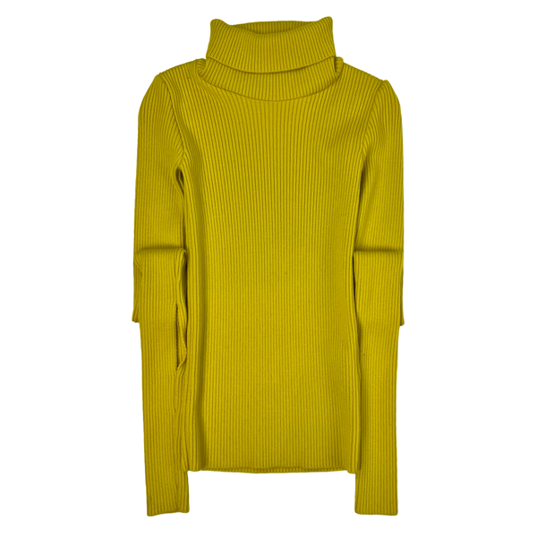 (W) Jacquemus Ribbed Wool Turtleneck Sweater Yellow