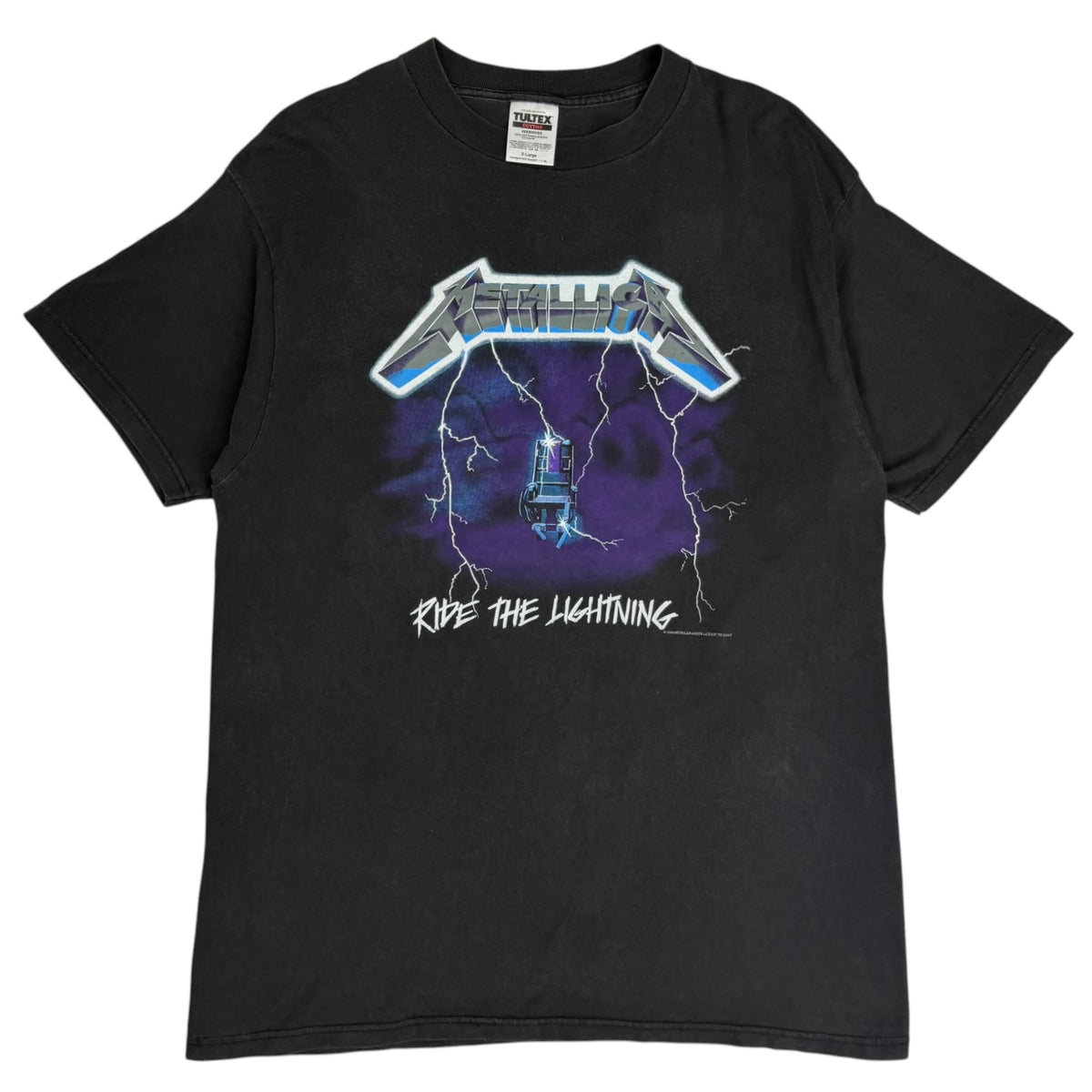 1994 Metallica Ride The Lightning Tee Faded Black