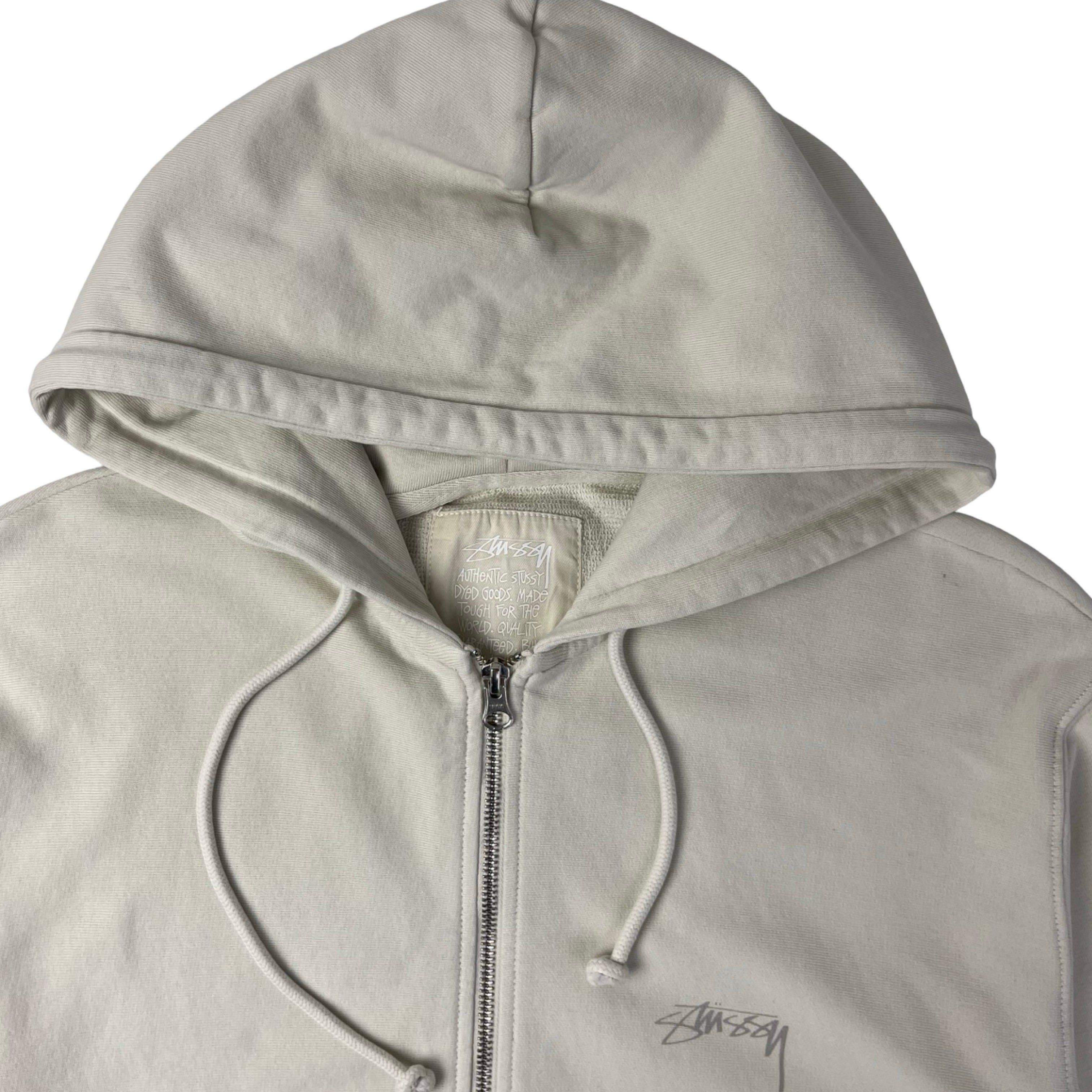 Stussy Lightweight Terry Zip Hoodie Cream