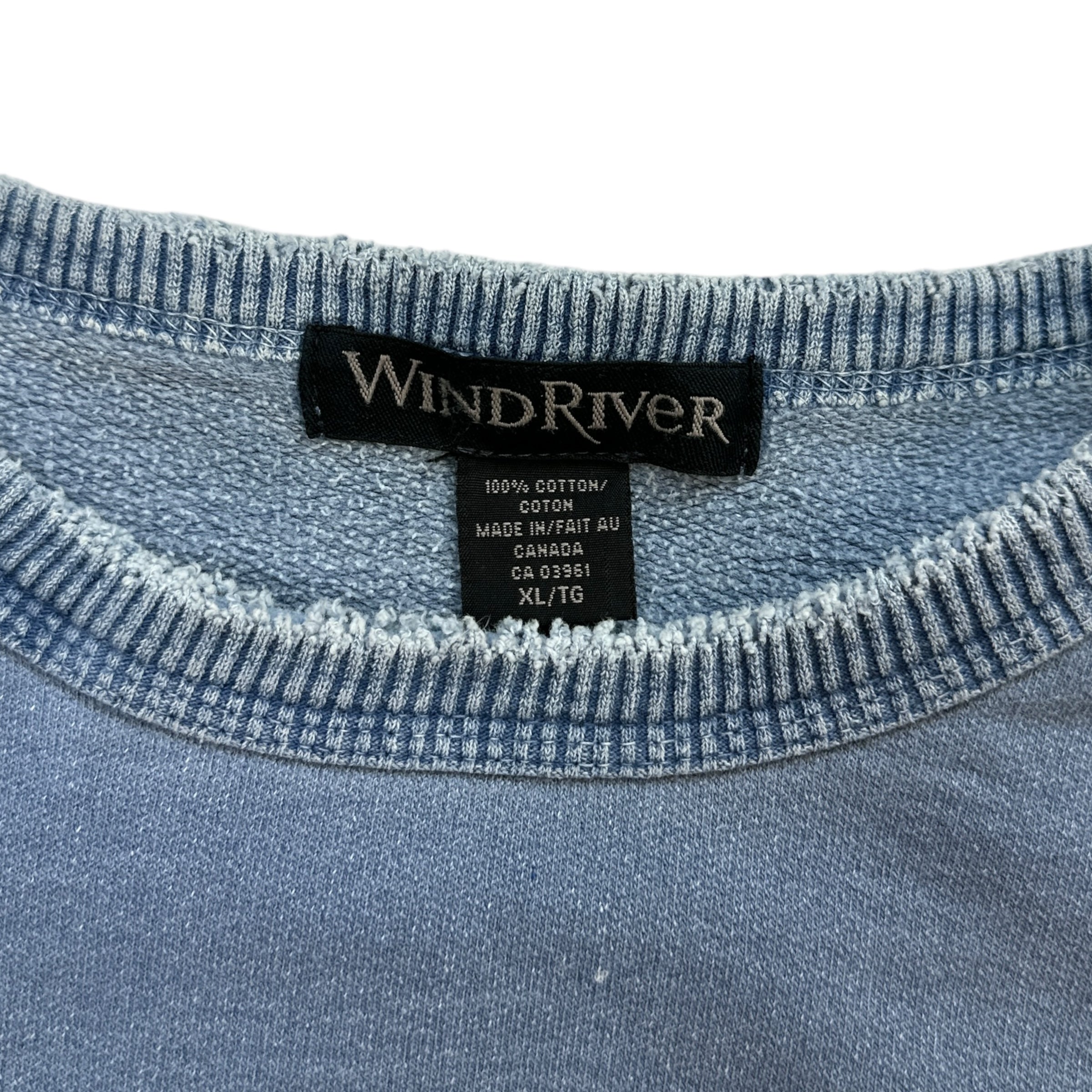 Vintage Wind River Fish Crewneck Slate Blue