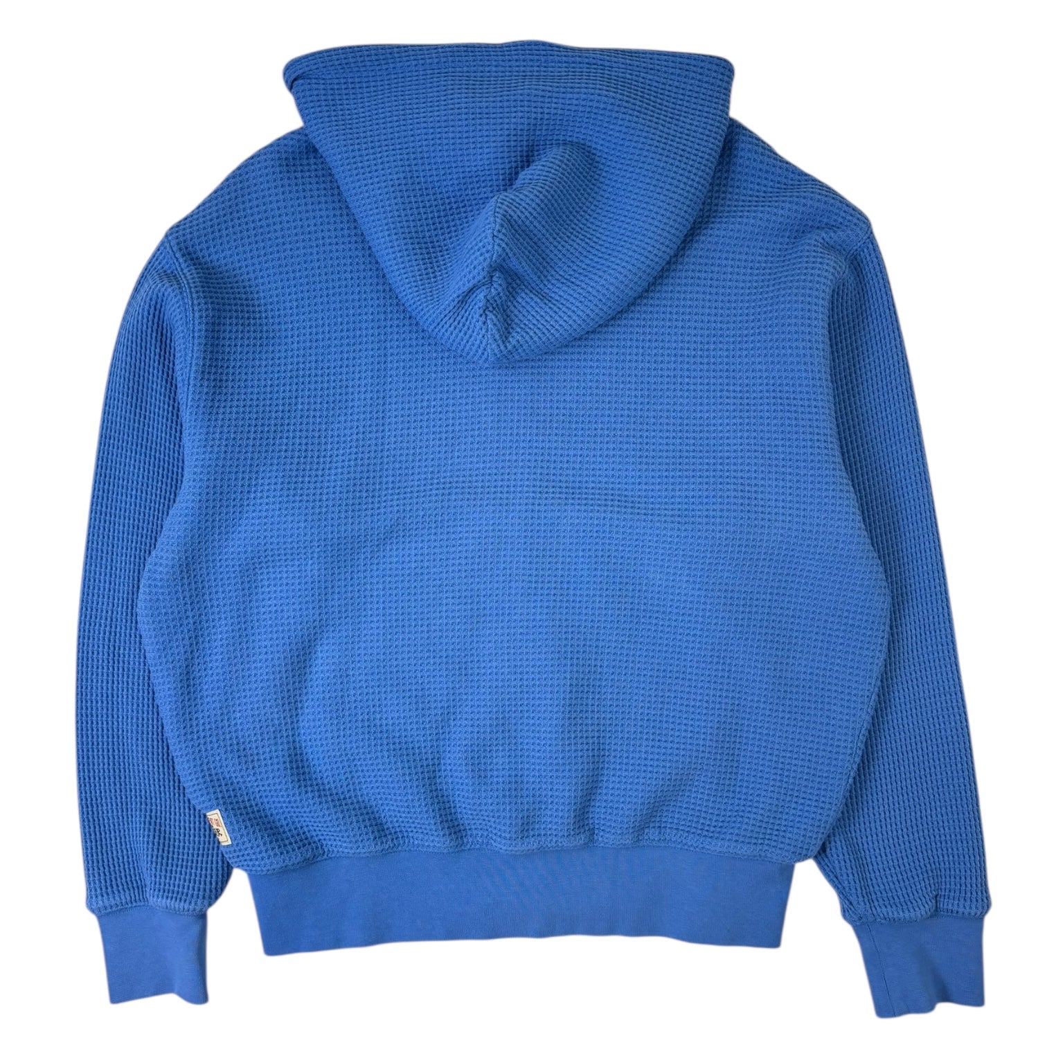 Stussy Double Layer Waffle Zip-Up Hoodie Blue