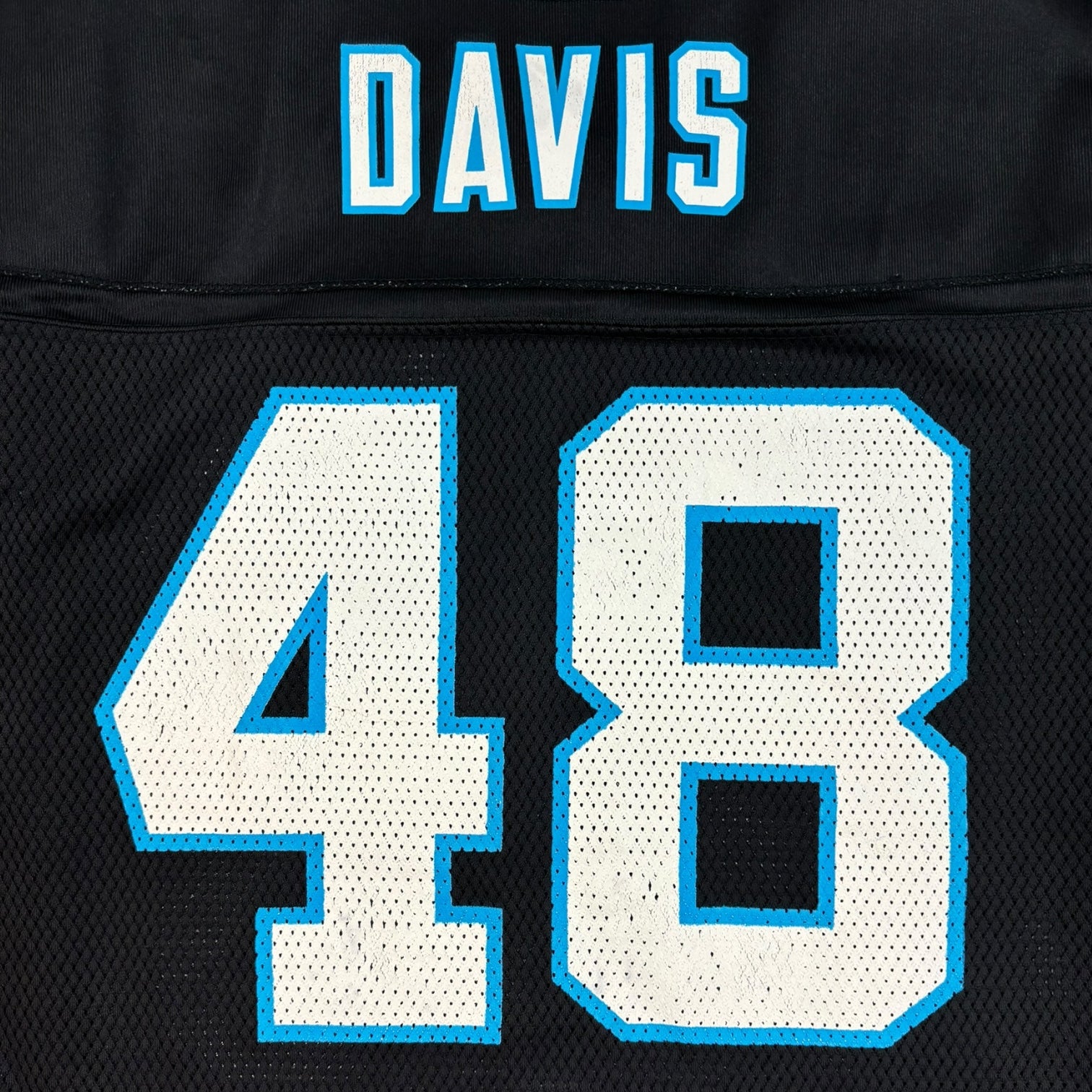 Vintage Reebok Carolina Panthers Thomas Davis Football Jersey Black