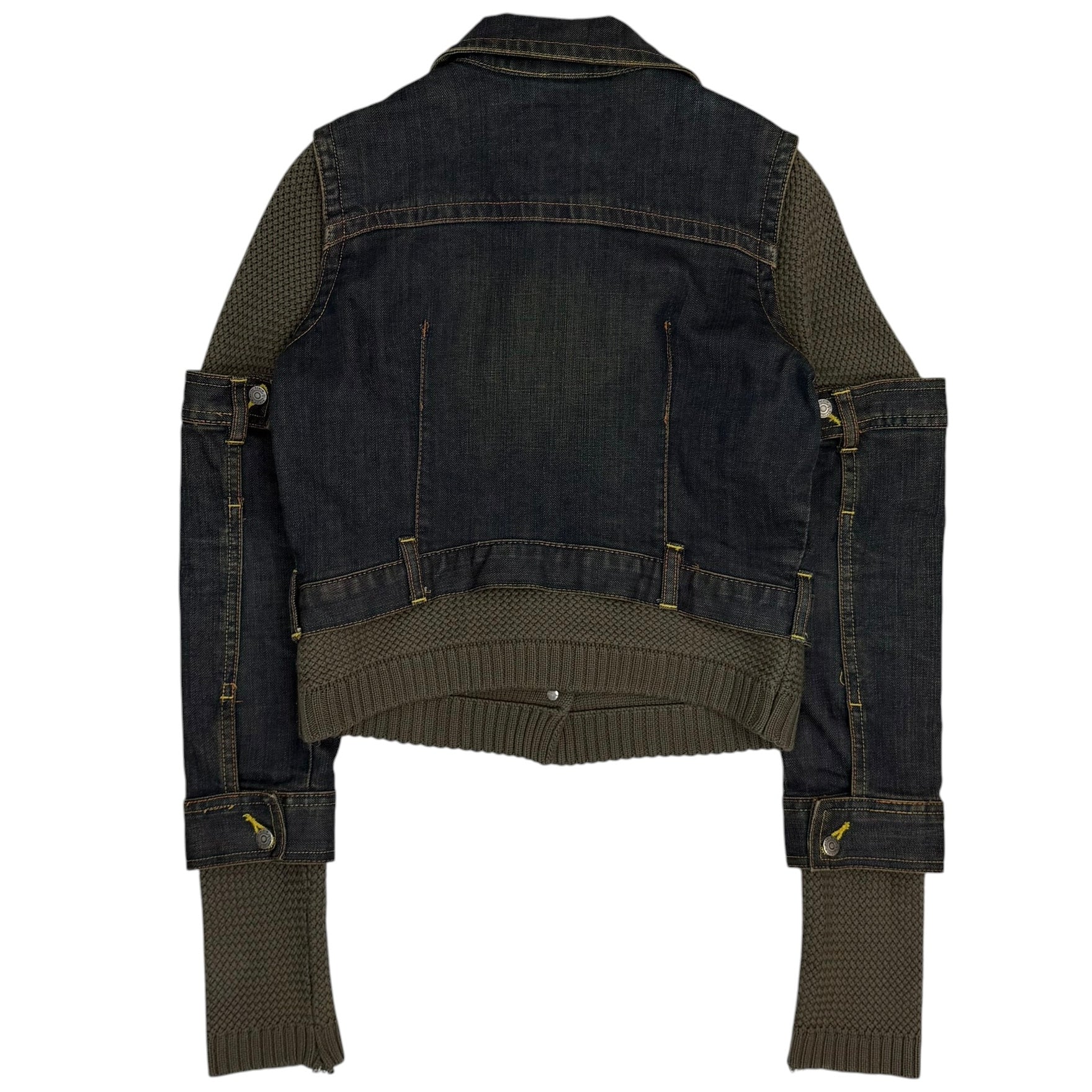 (W) Vintage Sample Oakley Industrial Denim Knit Hybrid Jacket Blue