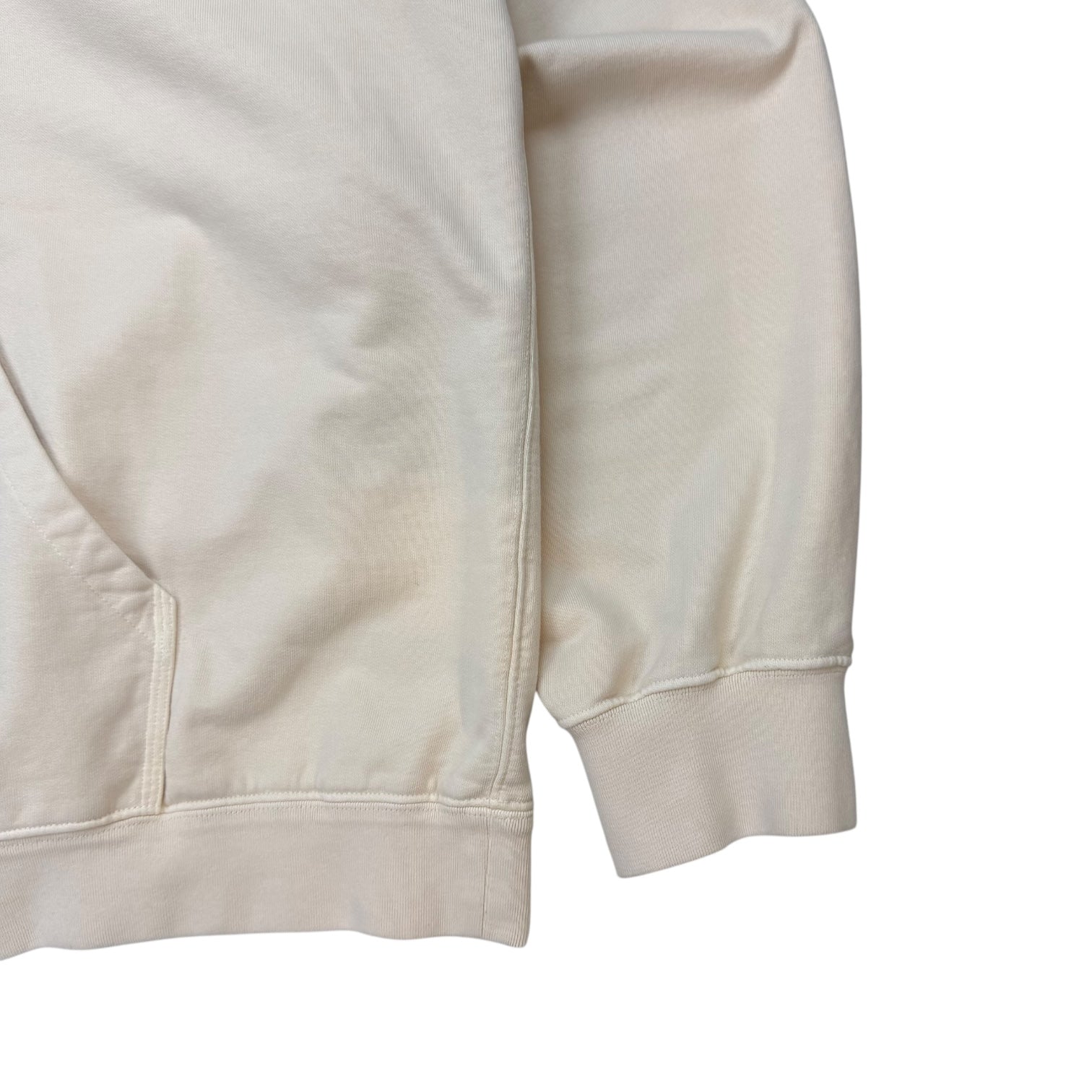 Maison Margiela Embroidered Logo Hoodie Cream