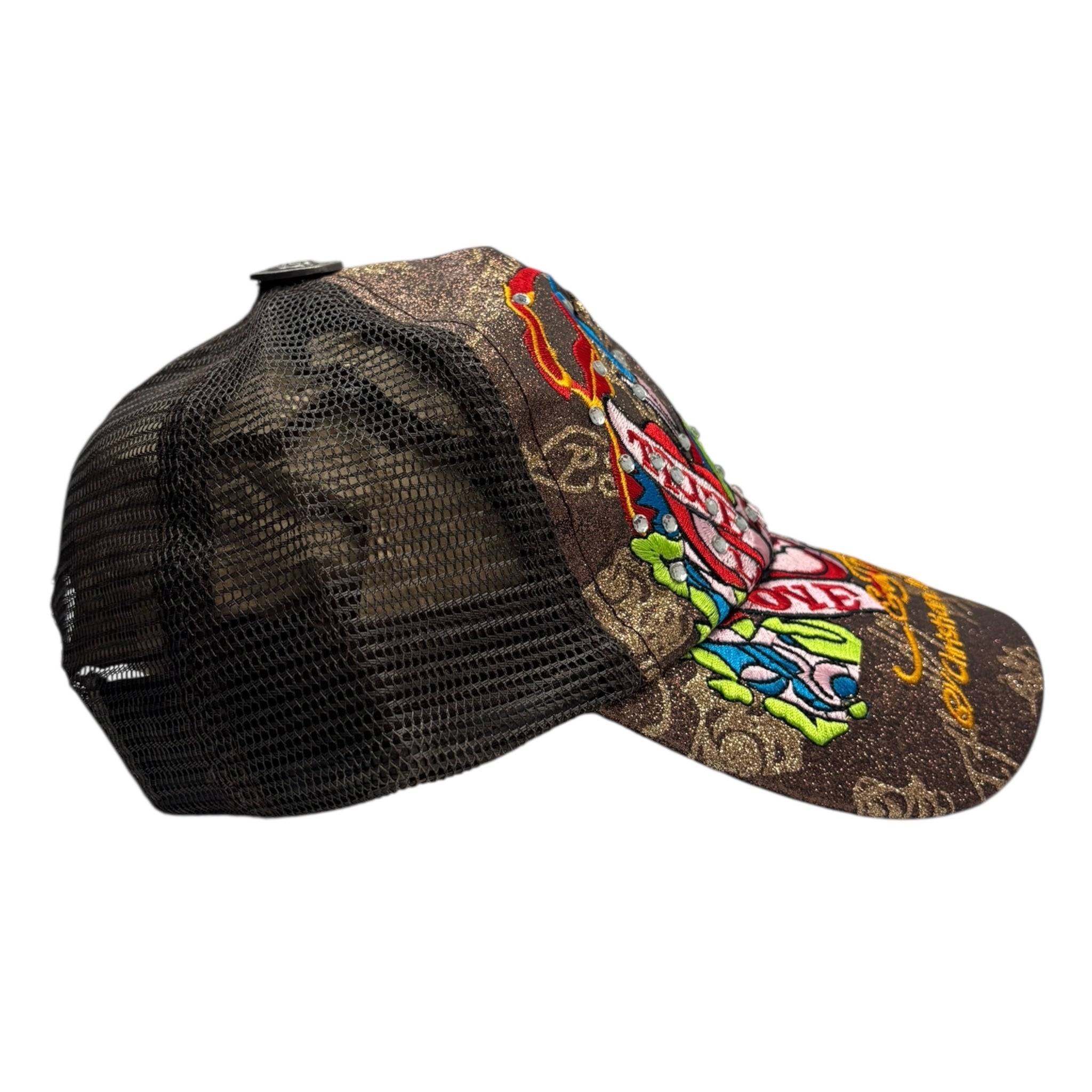 Vintage Y2K Ed Hardy Rhinestone True Love Hat