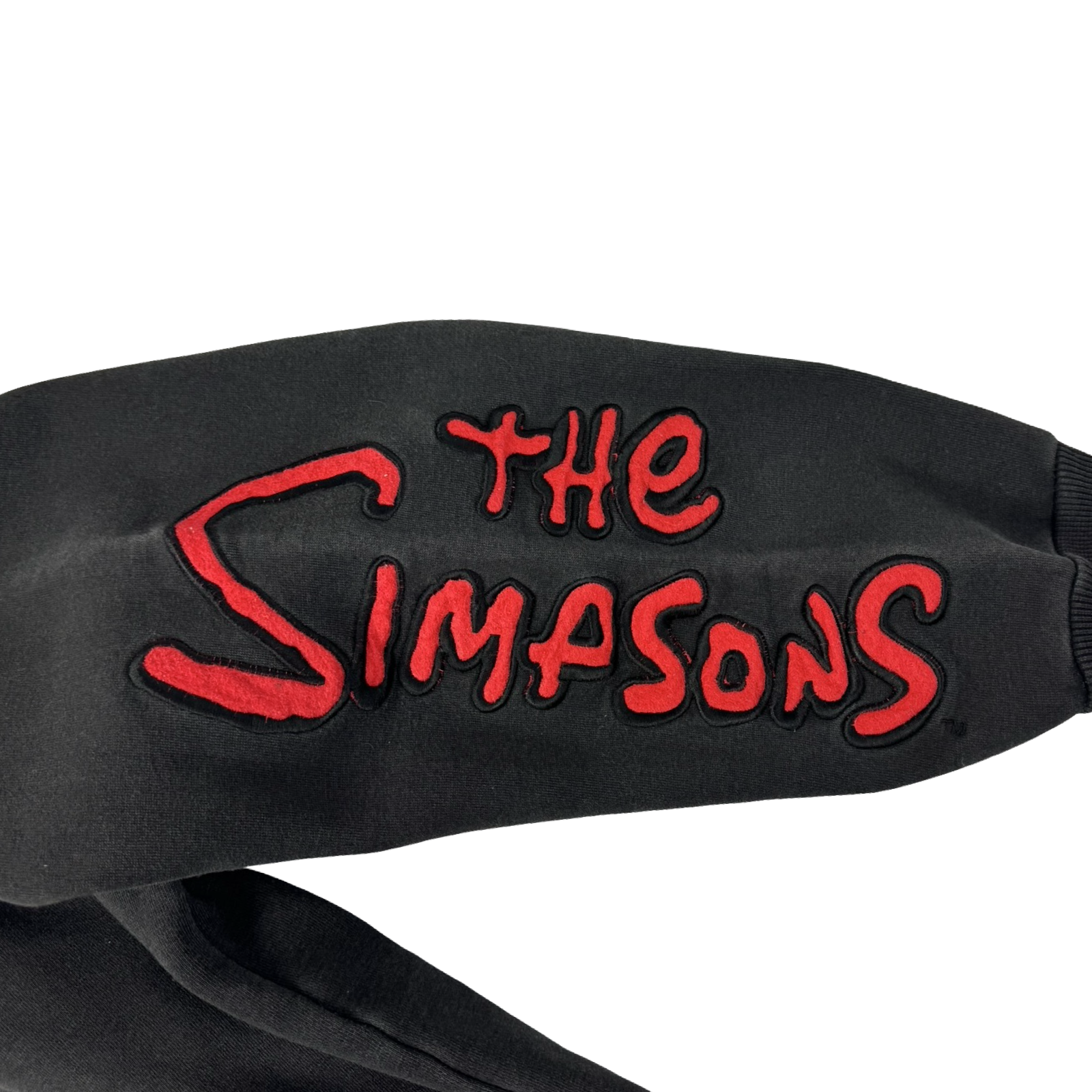2002 The Simpsons Family Hoodie Faded Black