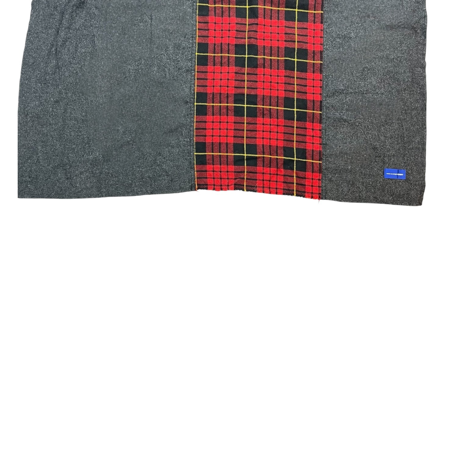 Comme Des Garcons Shirt Wool Scarf Plaid/Grey