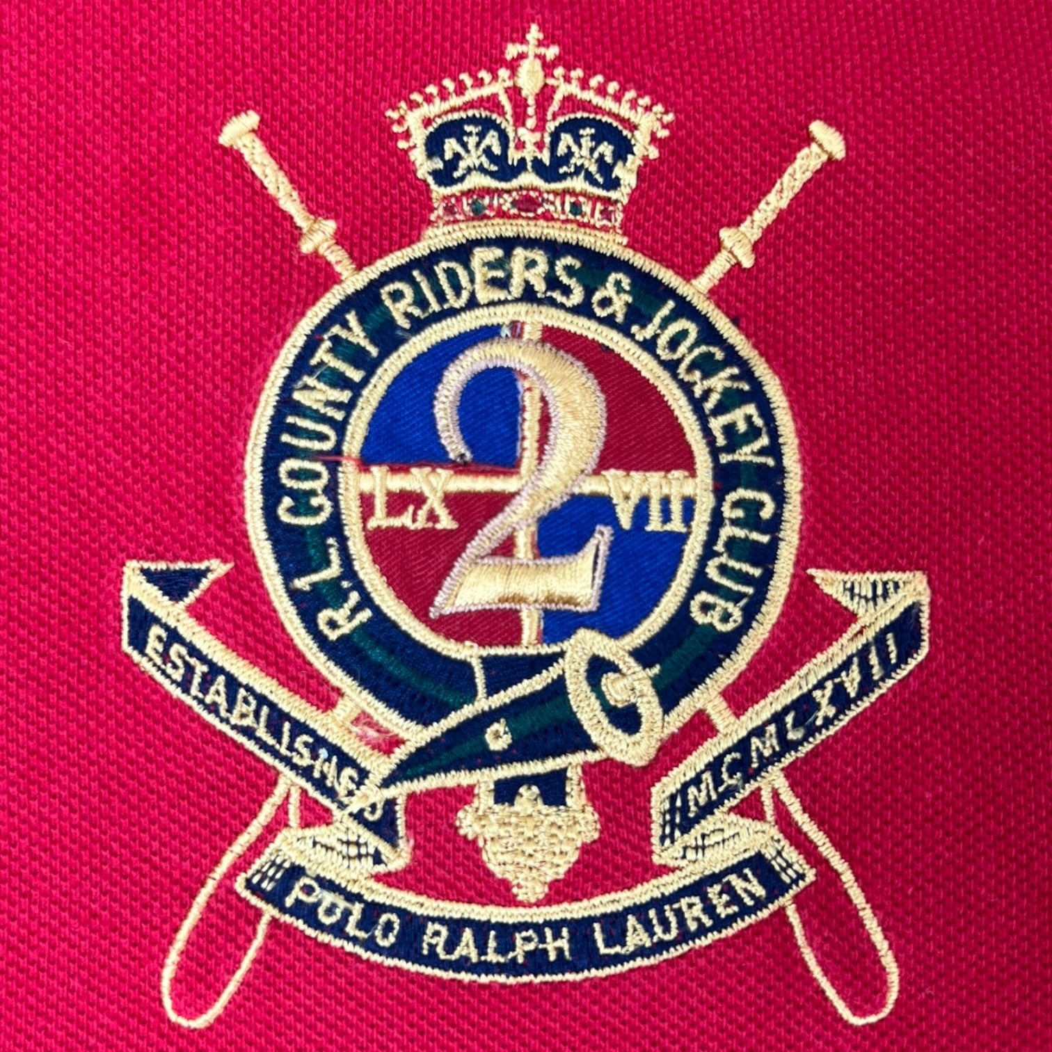 Vintage Polo By Ralph Lauren “Country Riders” Polo Shirt Red