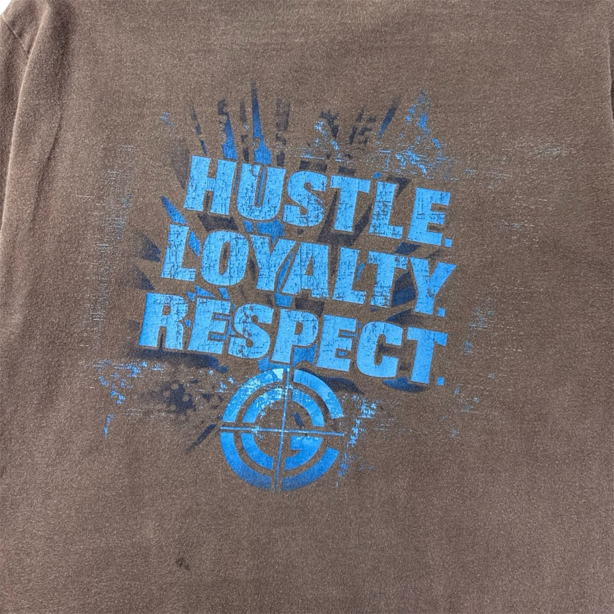 2002 John Cena Hustle Loyalty Respect WWE T-Shirt Faded