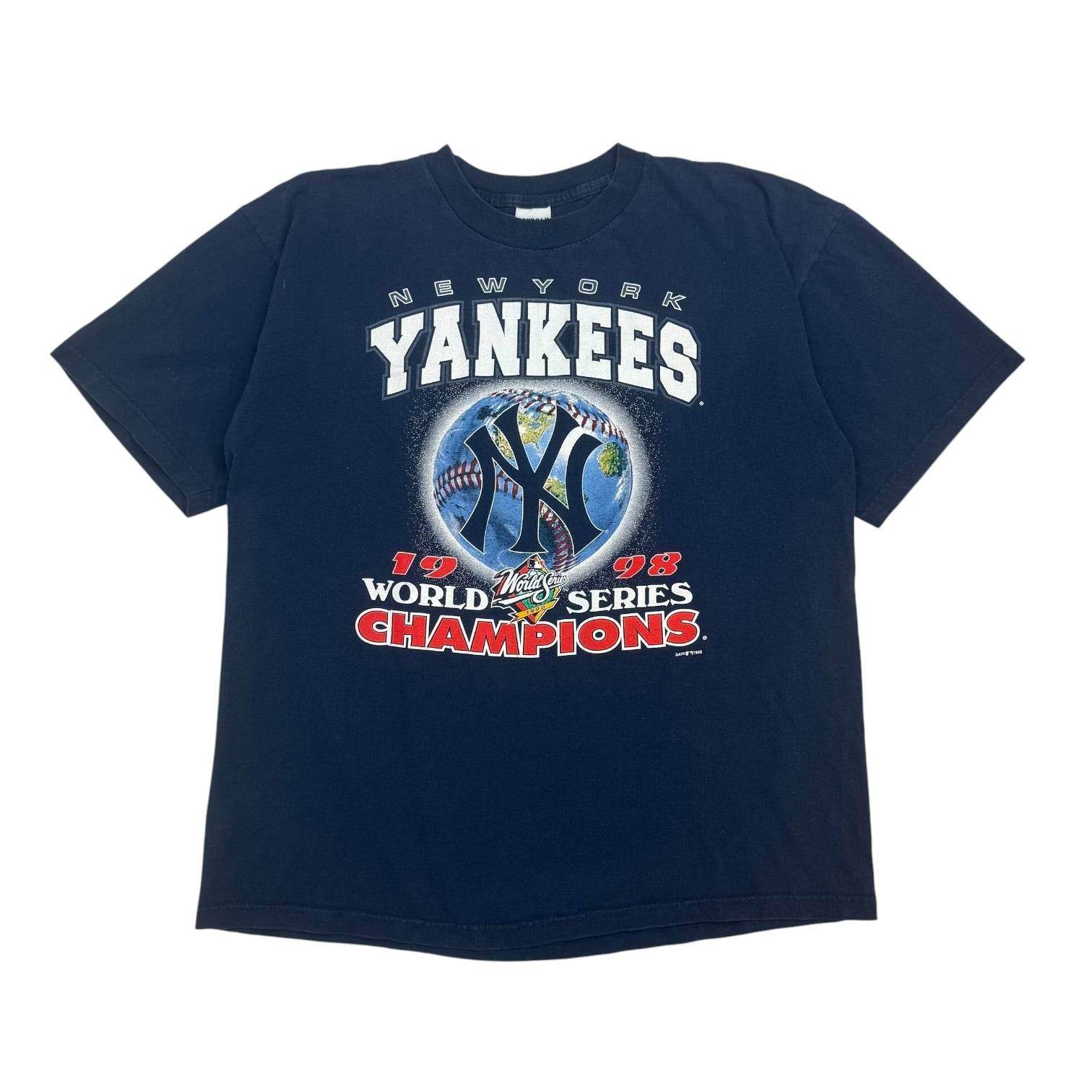 1998 New York Yankees World Series Champs Tee Navy Blue