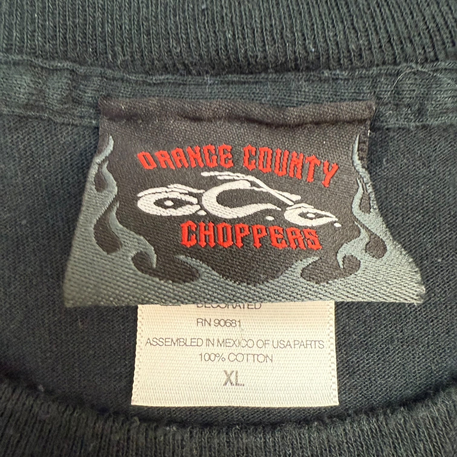 Vintage Orange County Choppers Chrome Logo Tee Black