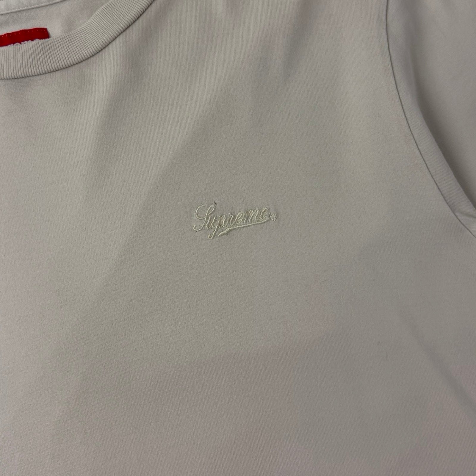 Supreme Script Logo T-Shirt Light Beige