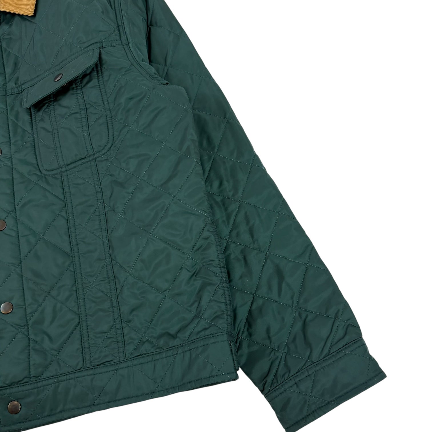 Noah Quilted Trucker Jacket Green