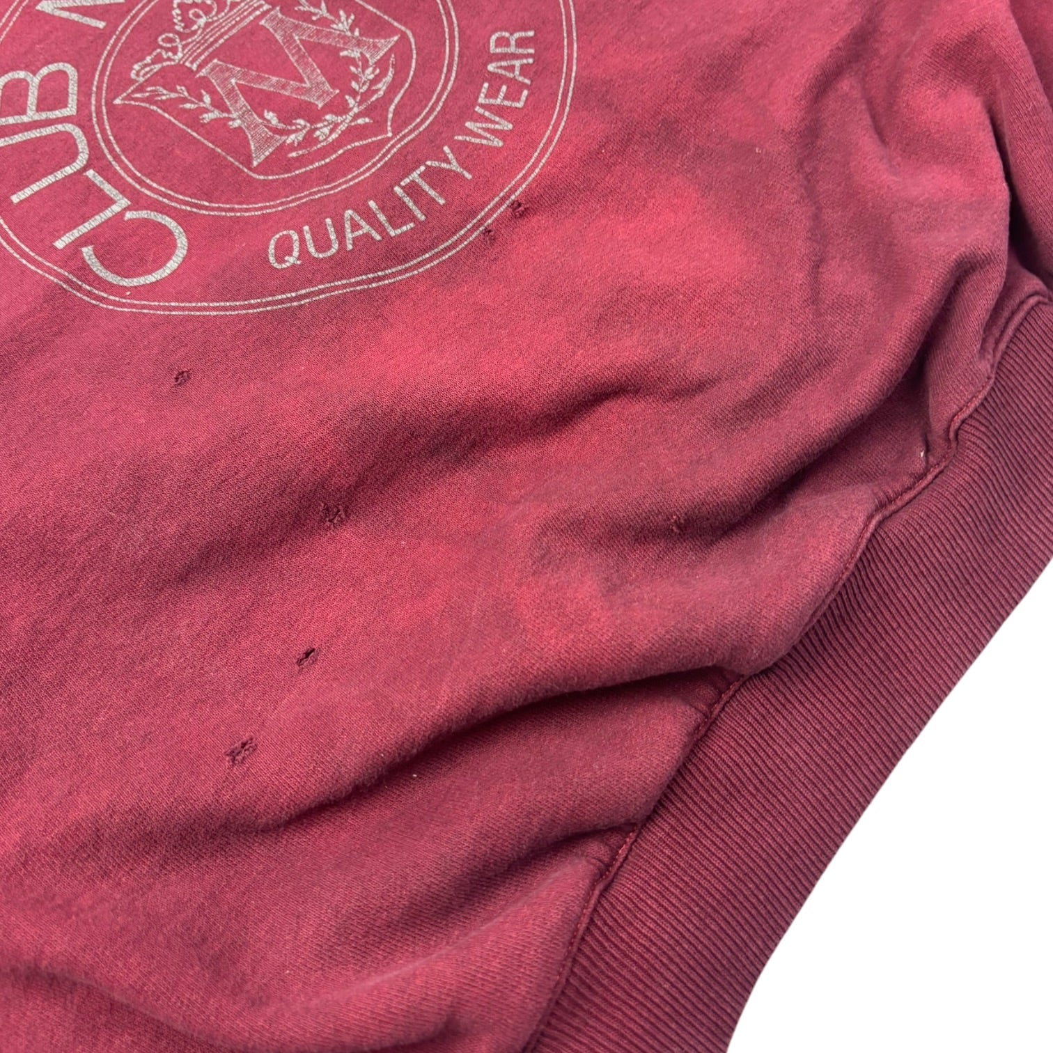 Vintage Club Monaco Crewneck Washed Burgundy