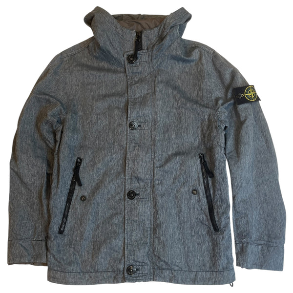 Stone Island Grey Lino Flax Blend Jacket