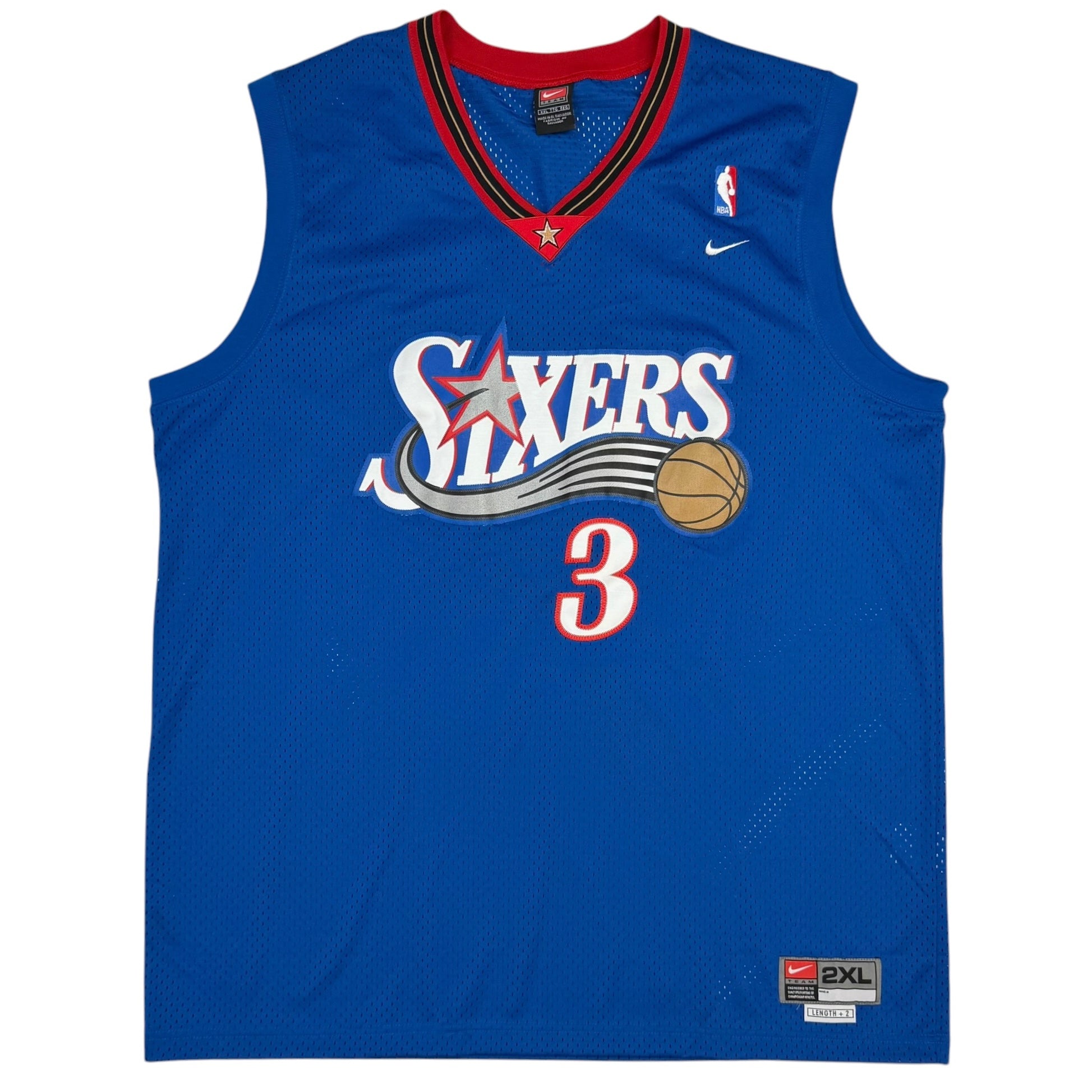Vintage Nike Allen Iverson Philadelphia 76ers Jersey Blue