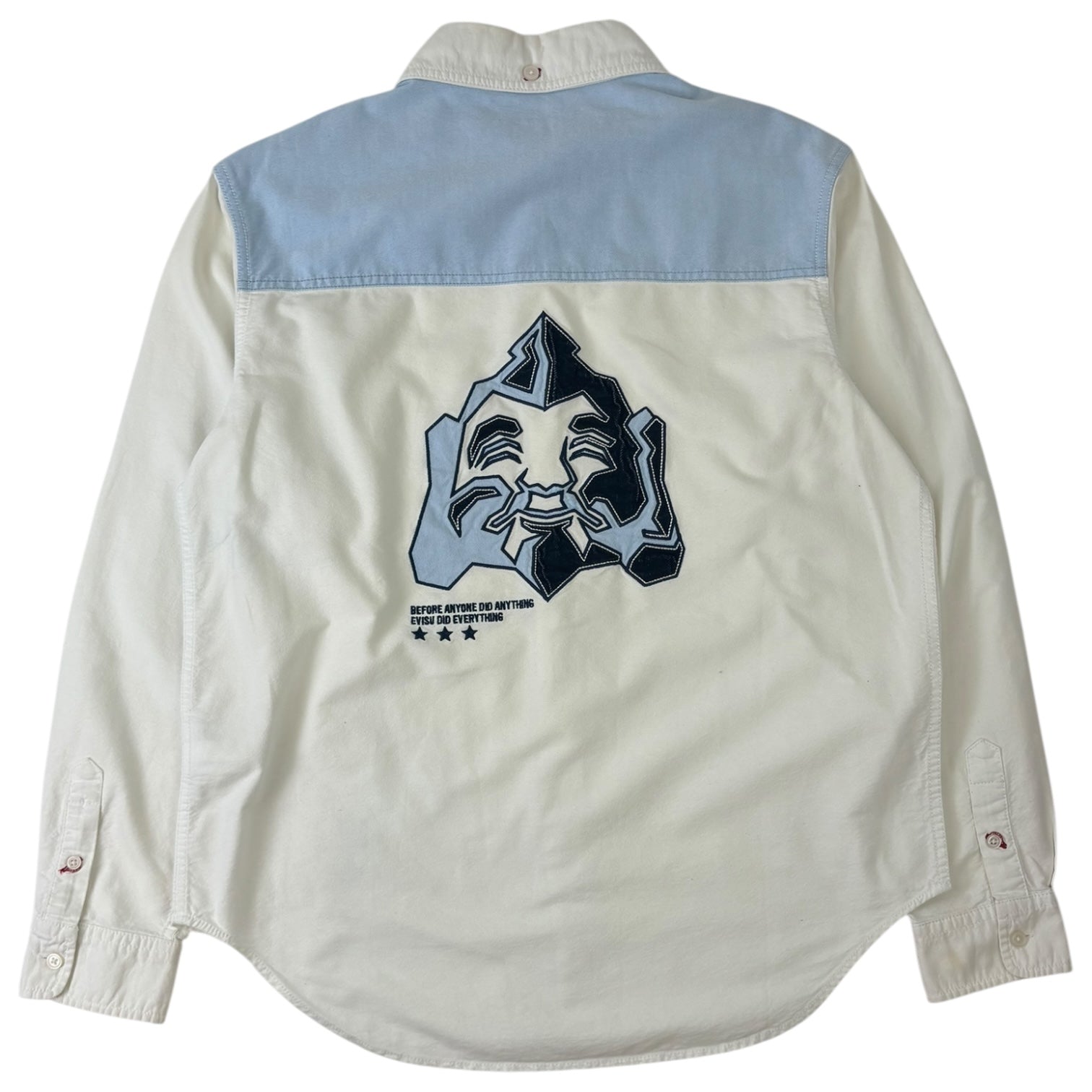 Evisu Embroidered God Head Button-Up White