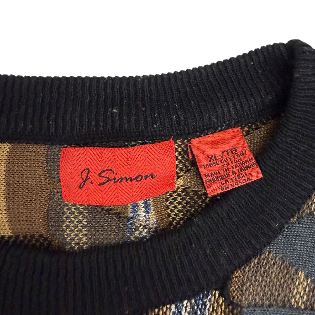 Vintage J.Simon 3D Knit Sweater Brown