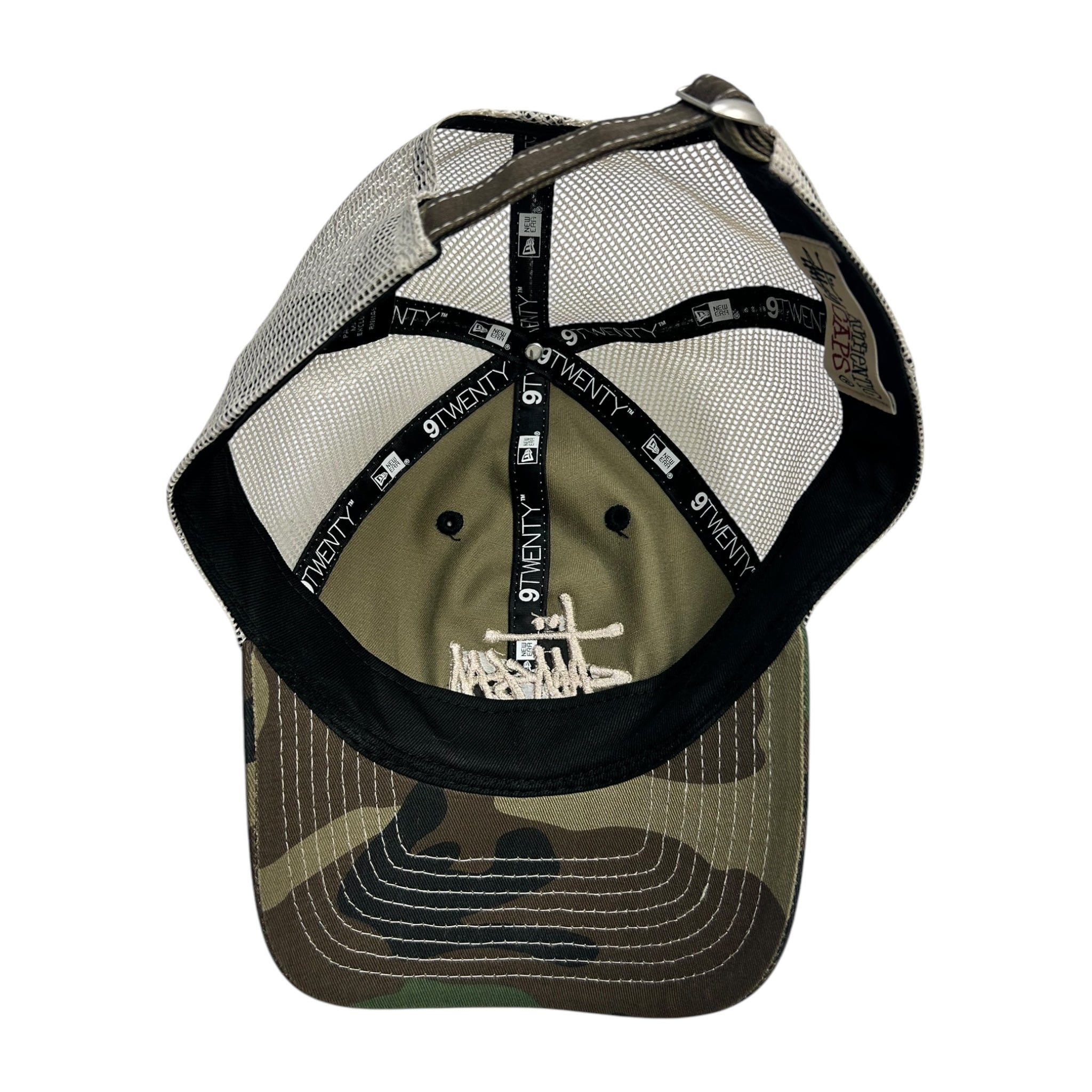 Stussy Camo Trucker Hat Green