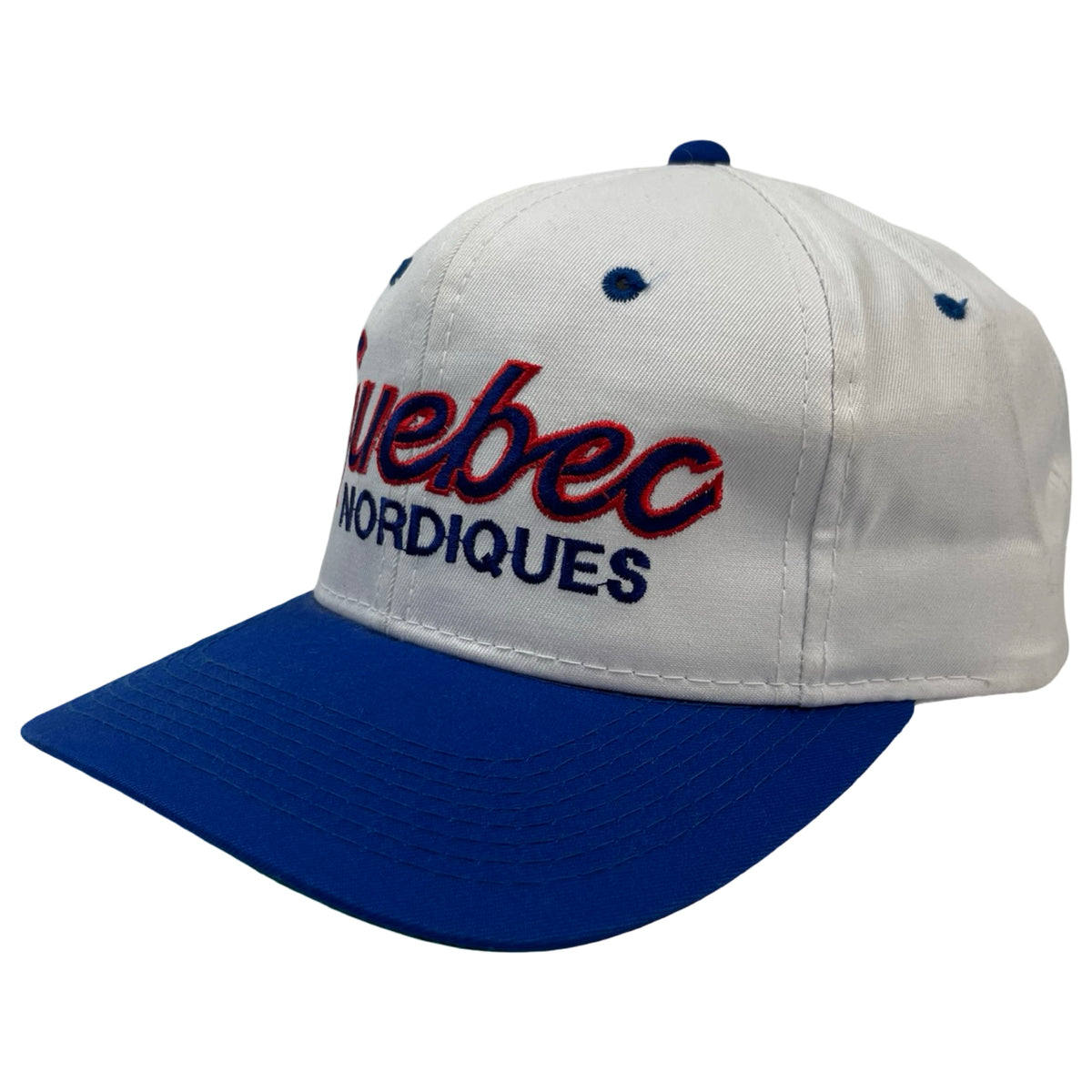 Vintage Quebec Nordiques Double Line Script Hat by Sports Specialties