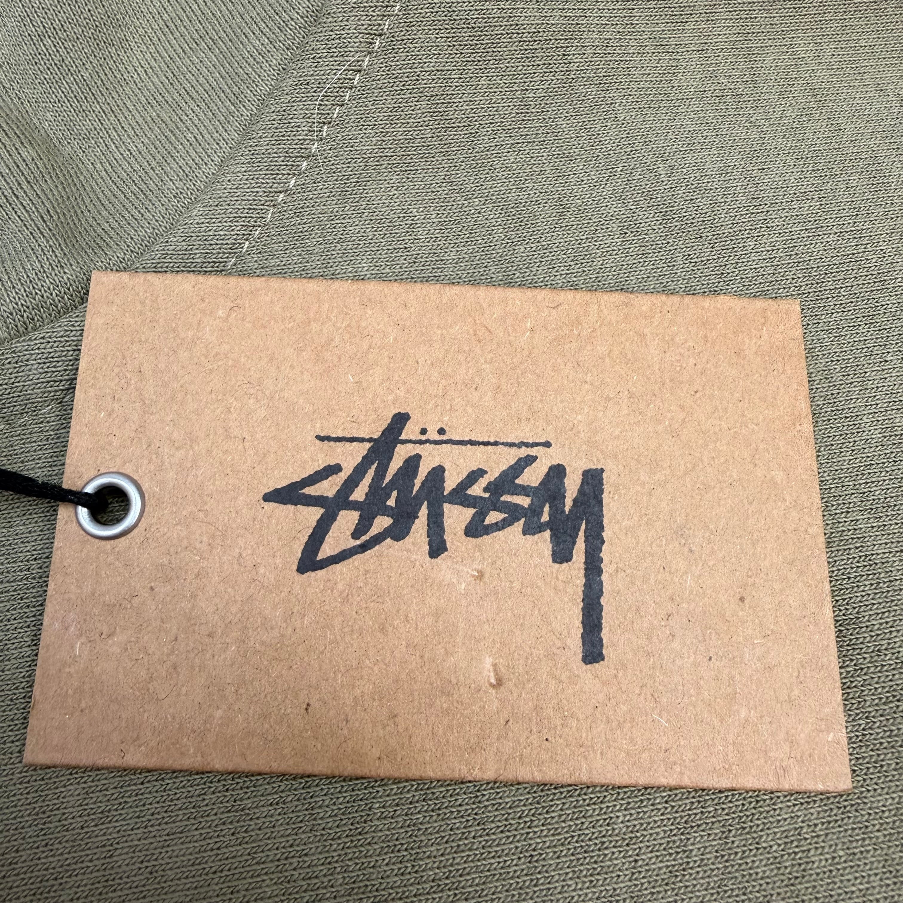 Stussy Champion Oval Zip Up Hoodie Army Green