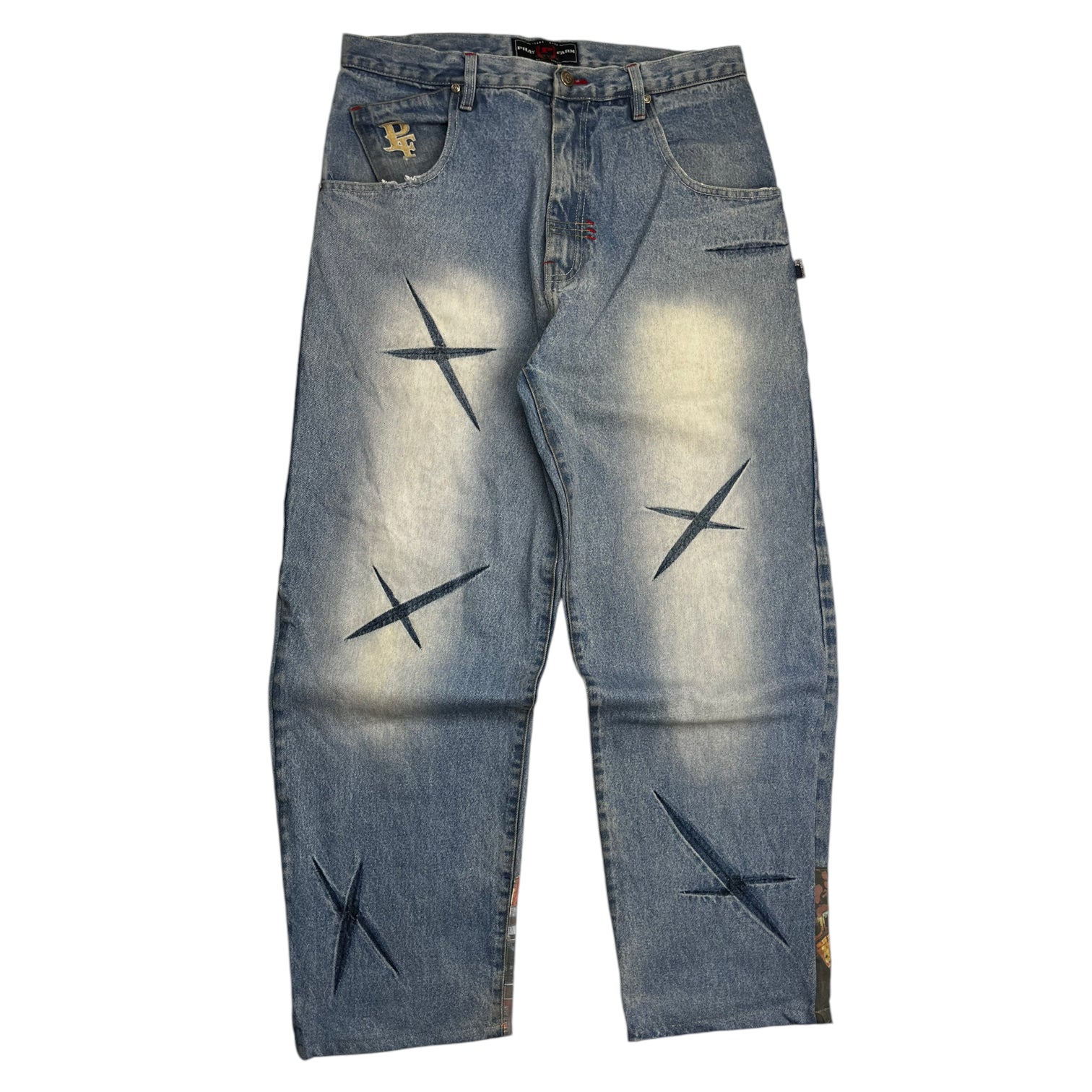 Vintage Y2K Phat Farm Star Fade Denim Pants