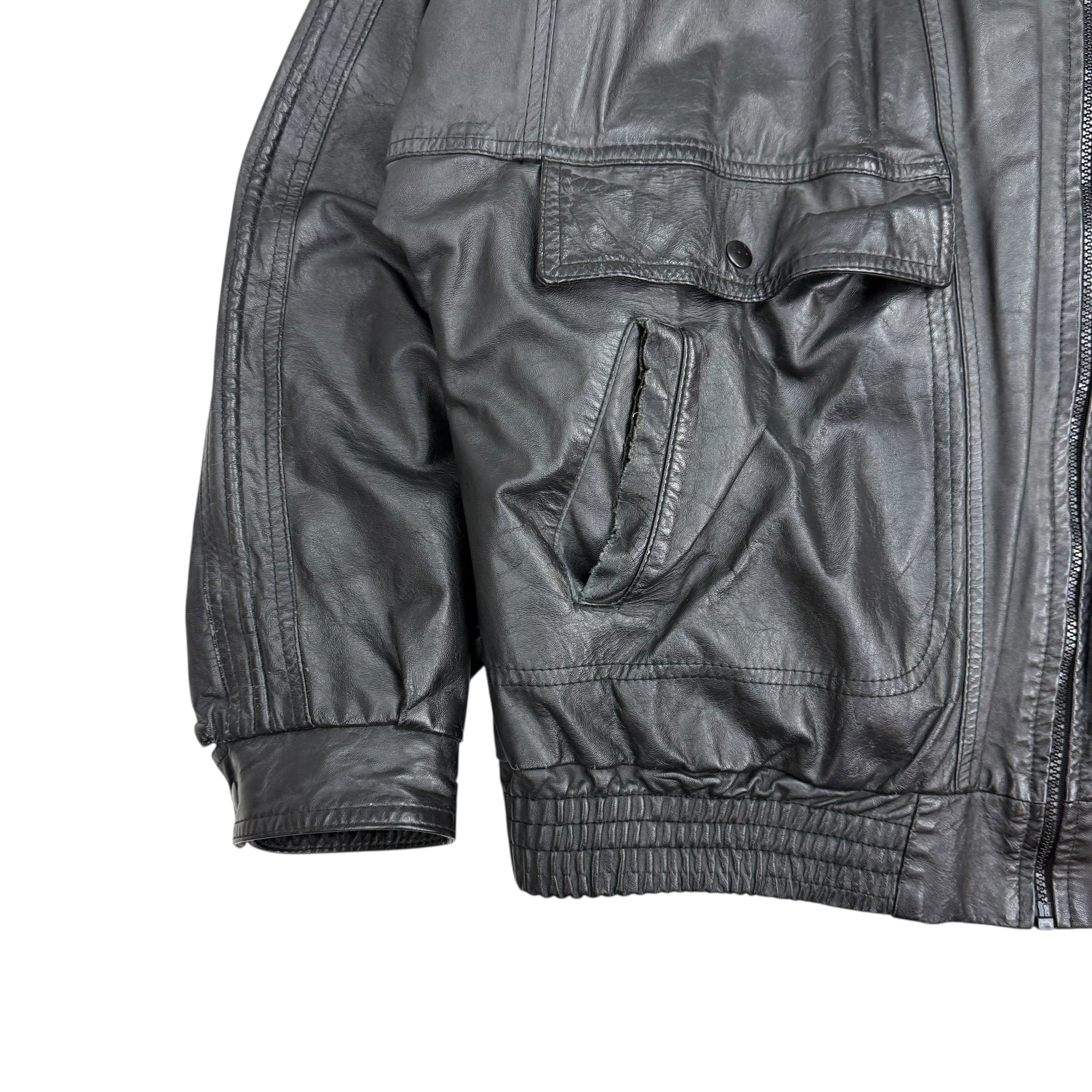 Vintage Sears Leather Jacket Black