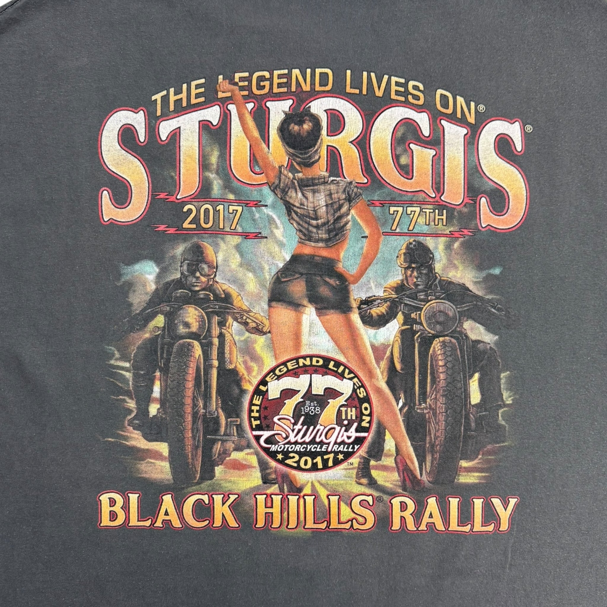 Sturgis Pin Up Flag Girl T-Shirt
