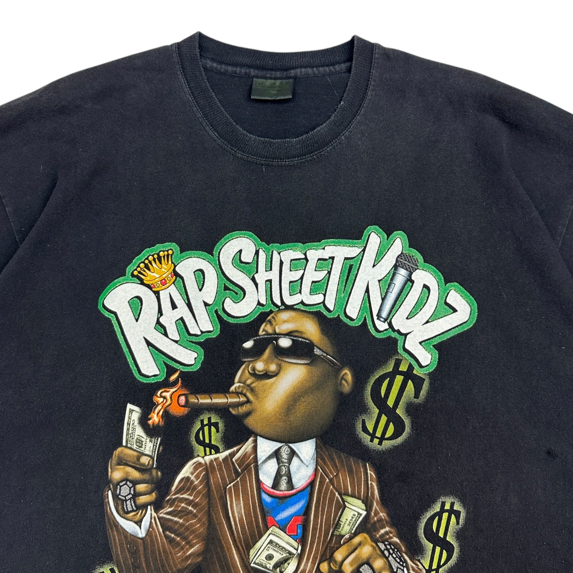 Vintage Rap Sheet Kidz Jay-Z Parody Tee Black