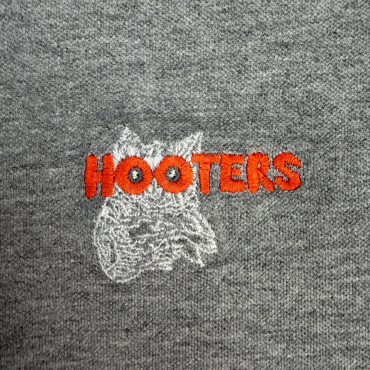 Vintage Hooters Embroidered Polo Grey