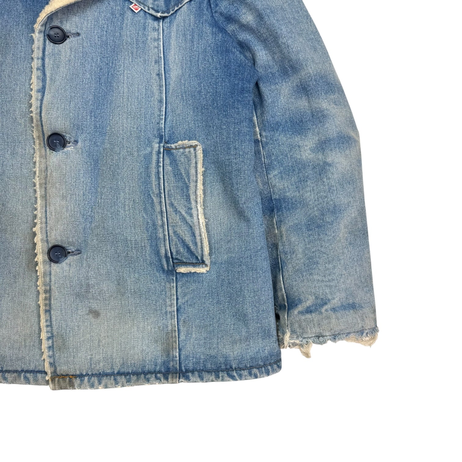 Vintage GWG Sherpa Lined Denim Jacket Medium Wash