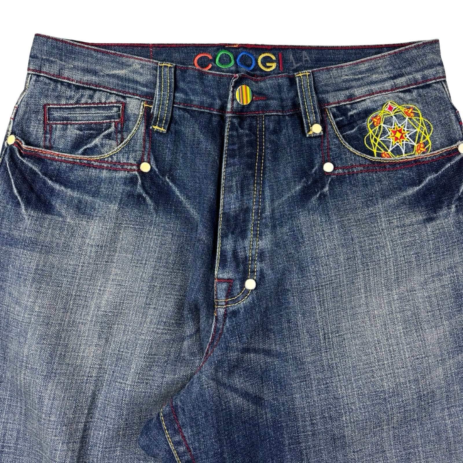 Vintage Y2K Coogi Spell-out Embroidered Denim Bottoms