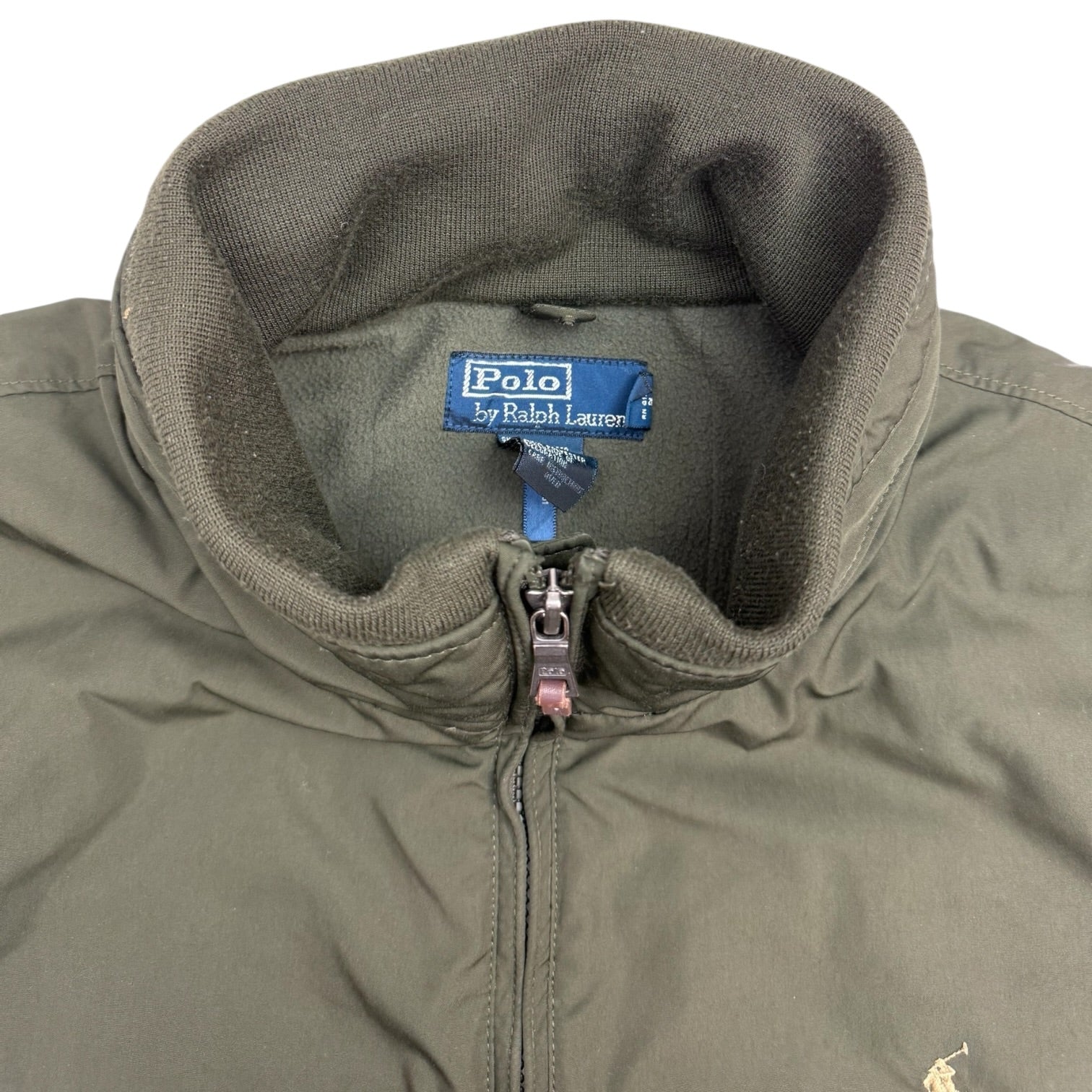 Vintage Polo Ralph Lauren Fleece Lined Jacket Olive