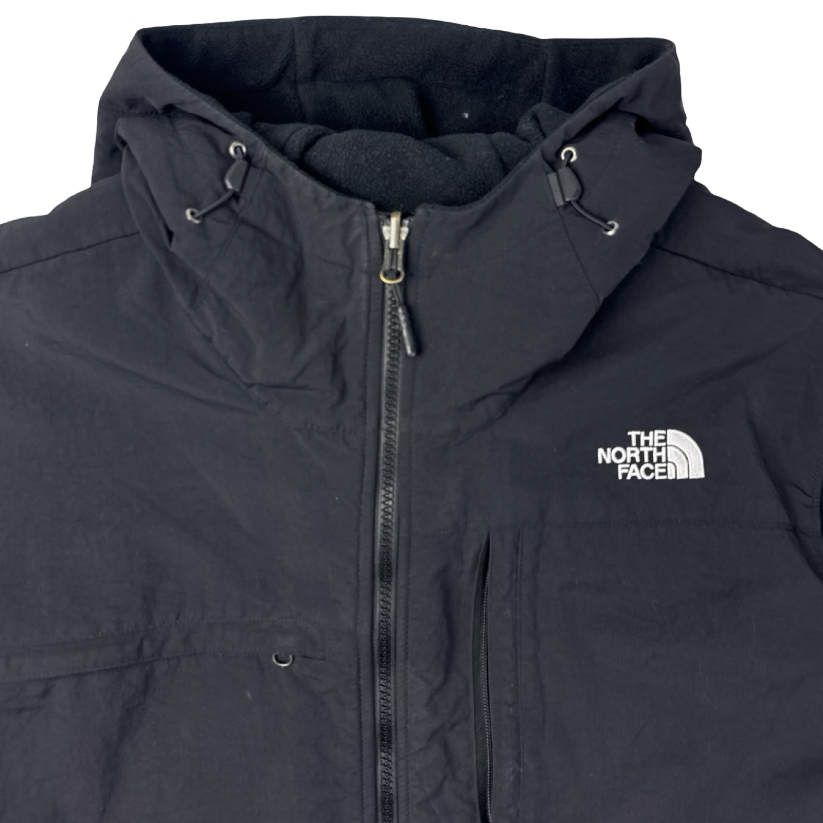 The North Face Denali Hooded Zip Up Jacket Black