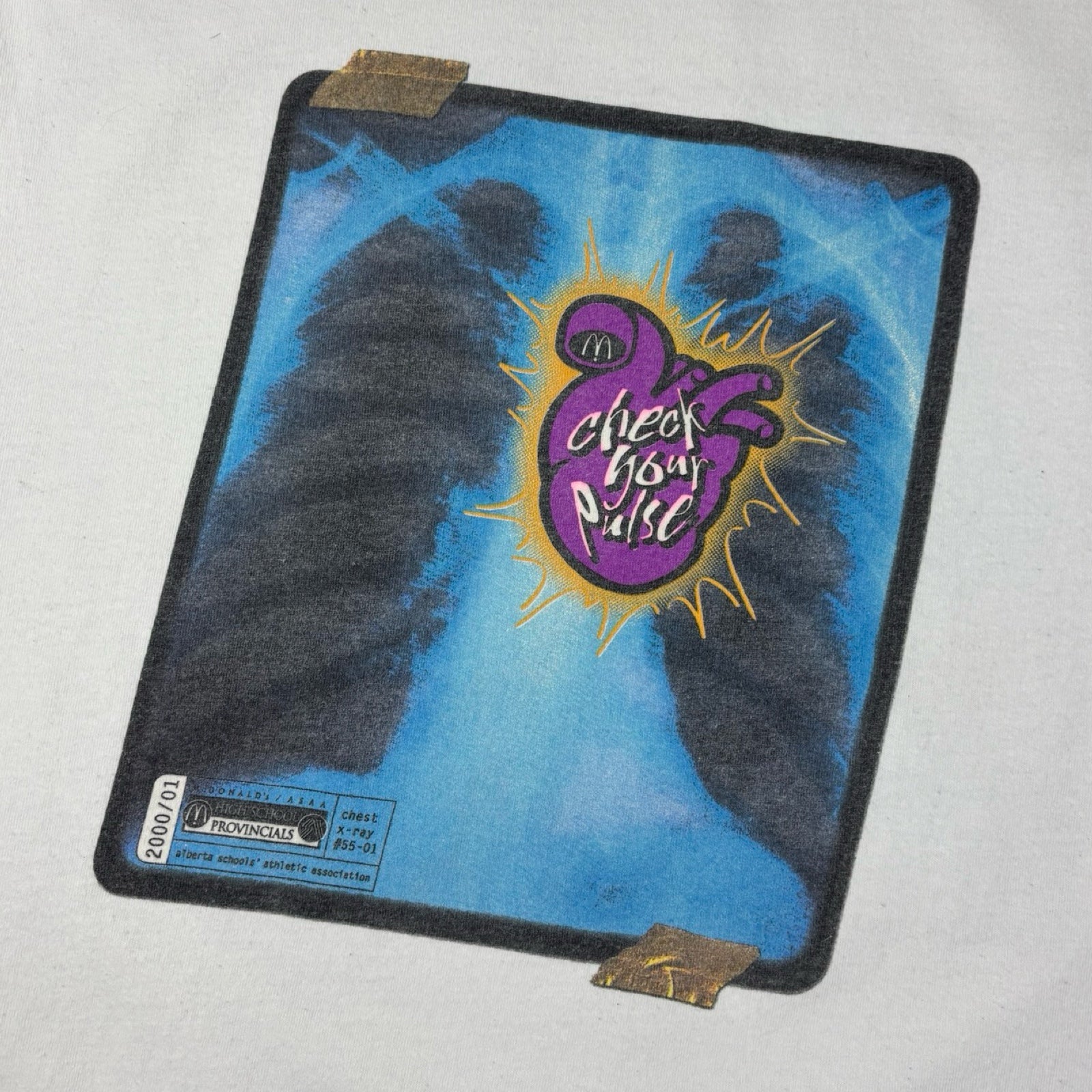 Vintage McDonald’s Grimace “Check Your Pulse” X-Ray T-Shirt White